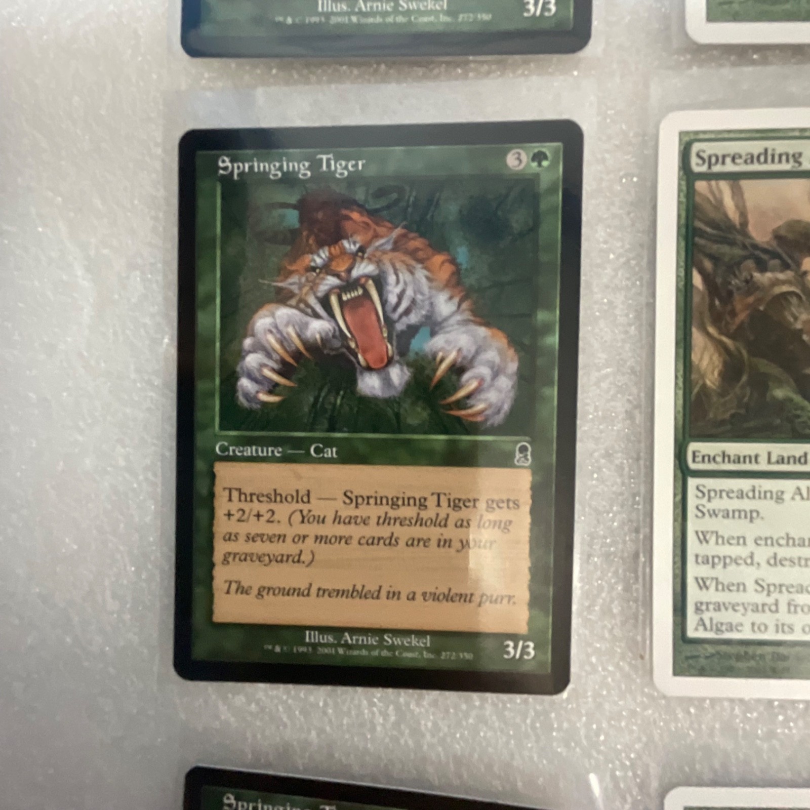 MTG 20 Green Cards Mixed ODS 8ED MRD Spitting Spider Slith Predator - Image 5