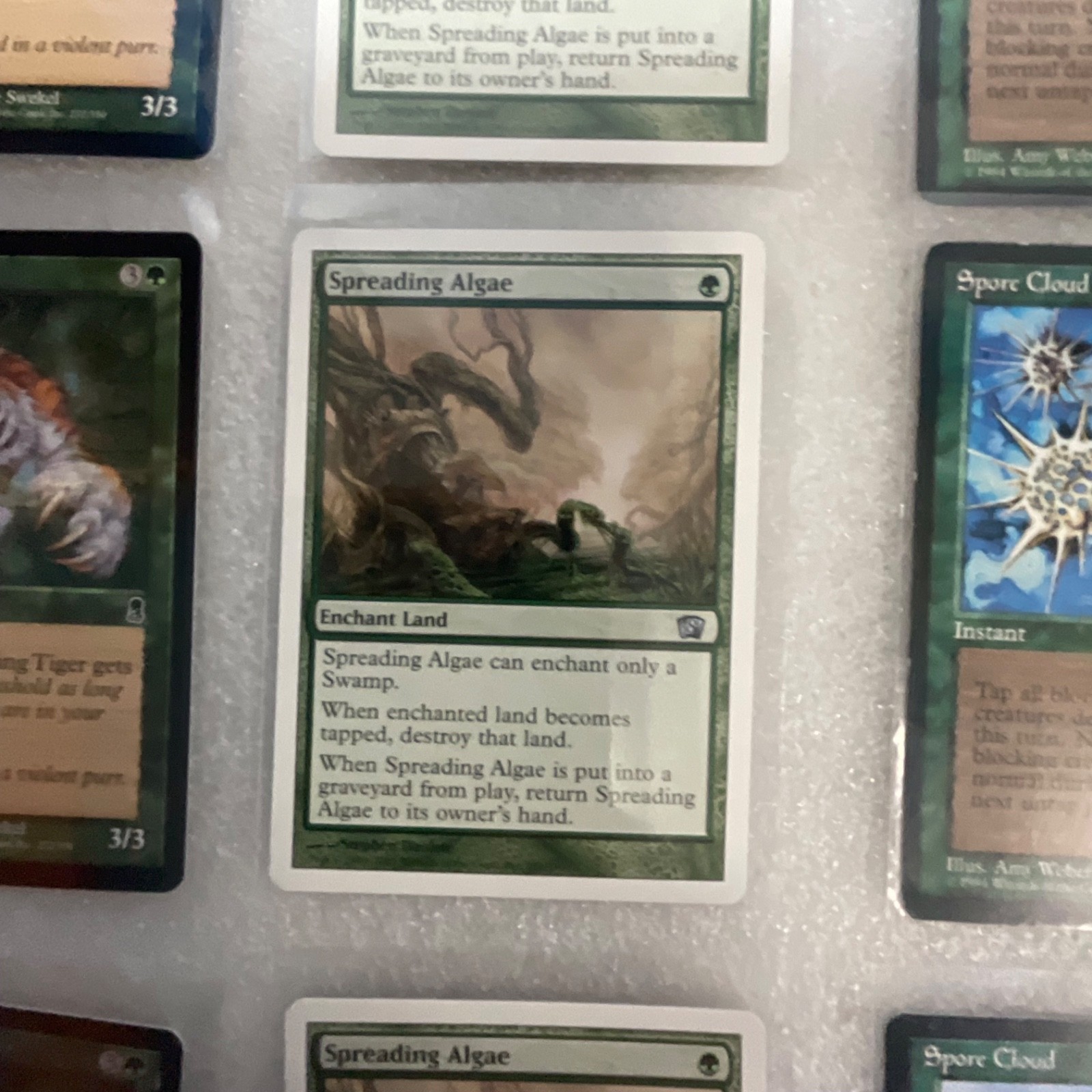 MTG 20 Green Cards Mixed ODS 8ED MRD Spitting Spider Slith Predator - Image 8