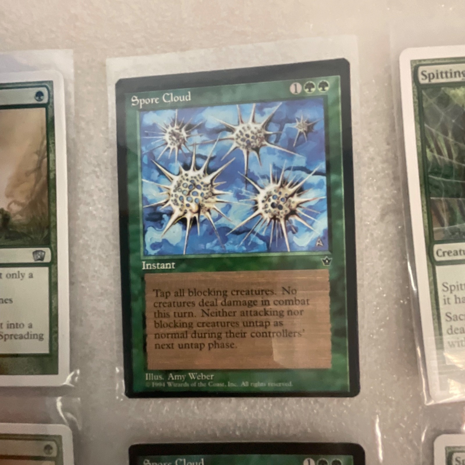 MTG 20 Green Cards Mixed ODS 8ED MRD Spitting Spider Slith Predator - Image 11
