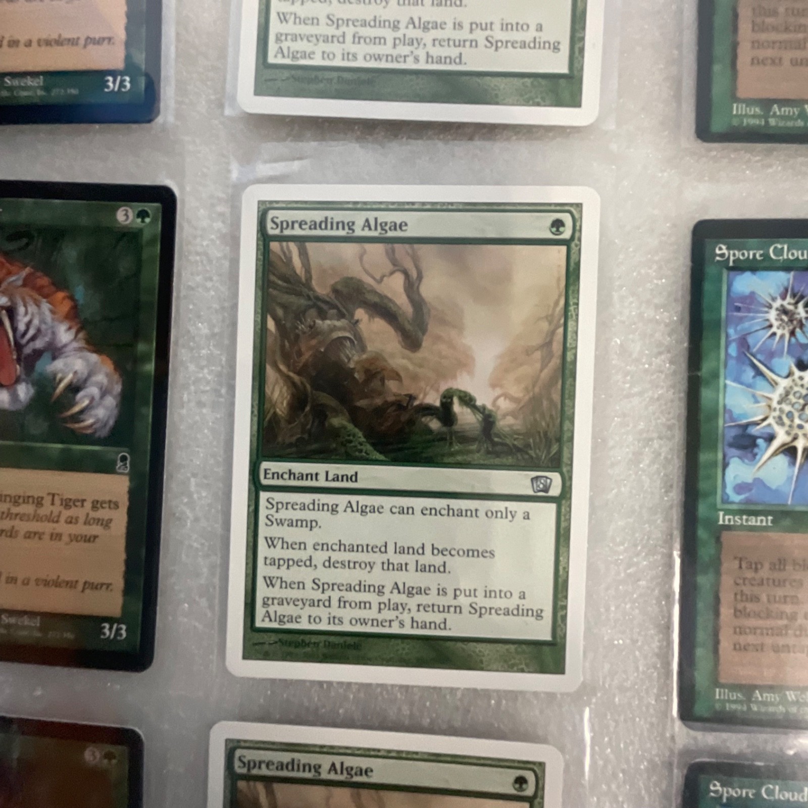 MTG 20 Green Cards Mixed ODS 8ED MRD Spitting Spider Slith Predator - Image 10