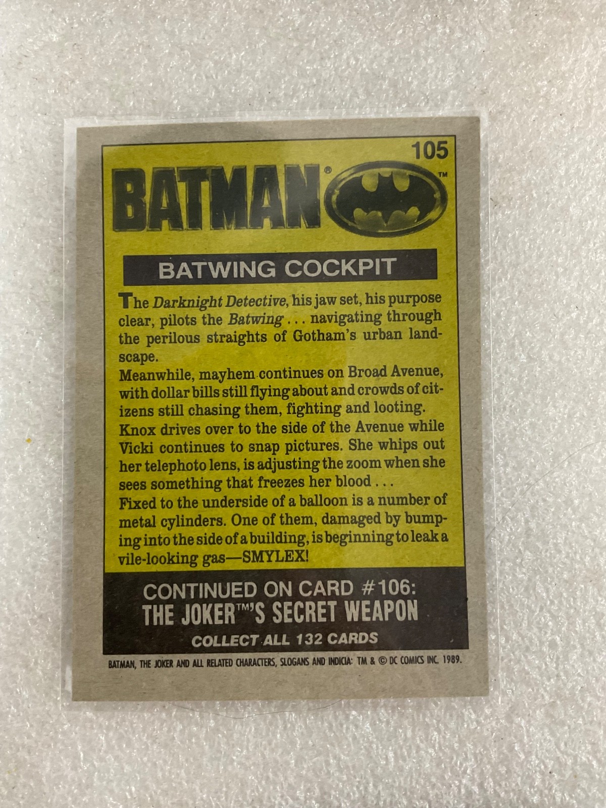 1989 Topps Batman Movie Mixed Non-Sports Trading Cards Lot of 10 - Image 15