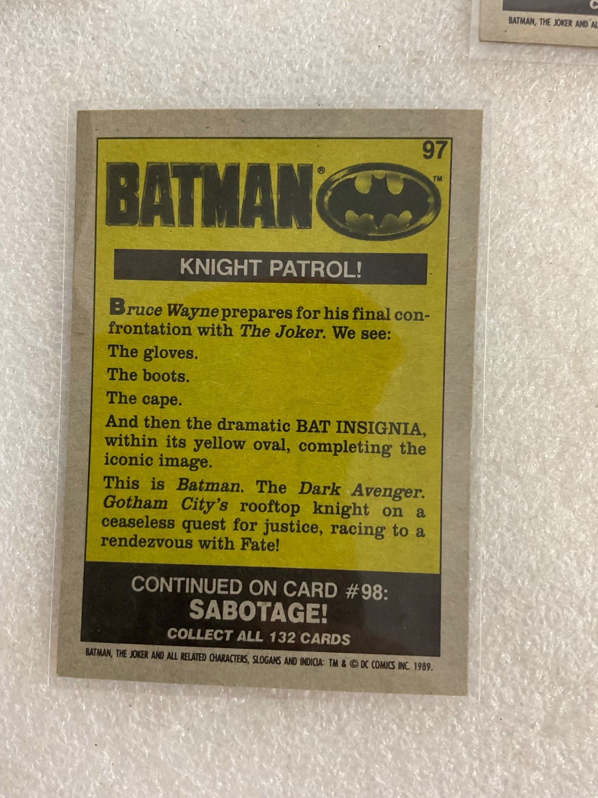 1989 Topps Batman Movie Mixed Non-Sports Trading Cards Lot of 10 - Image 17