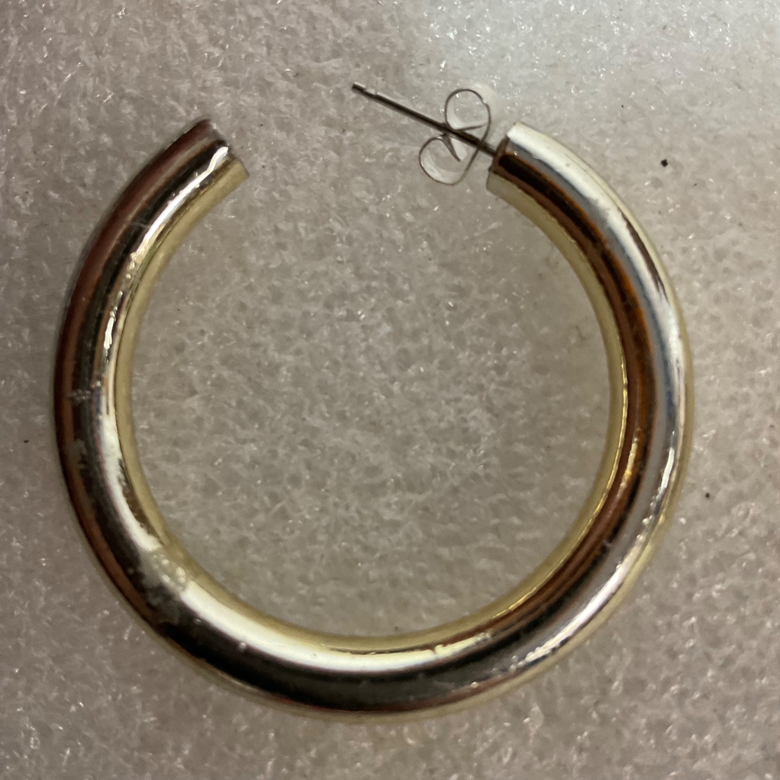 Vintage Gold Tone Hoop Earrings 2in 10.78g Chunky Classic Pierced Jewelry - Image 11