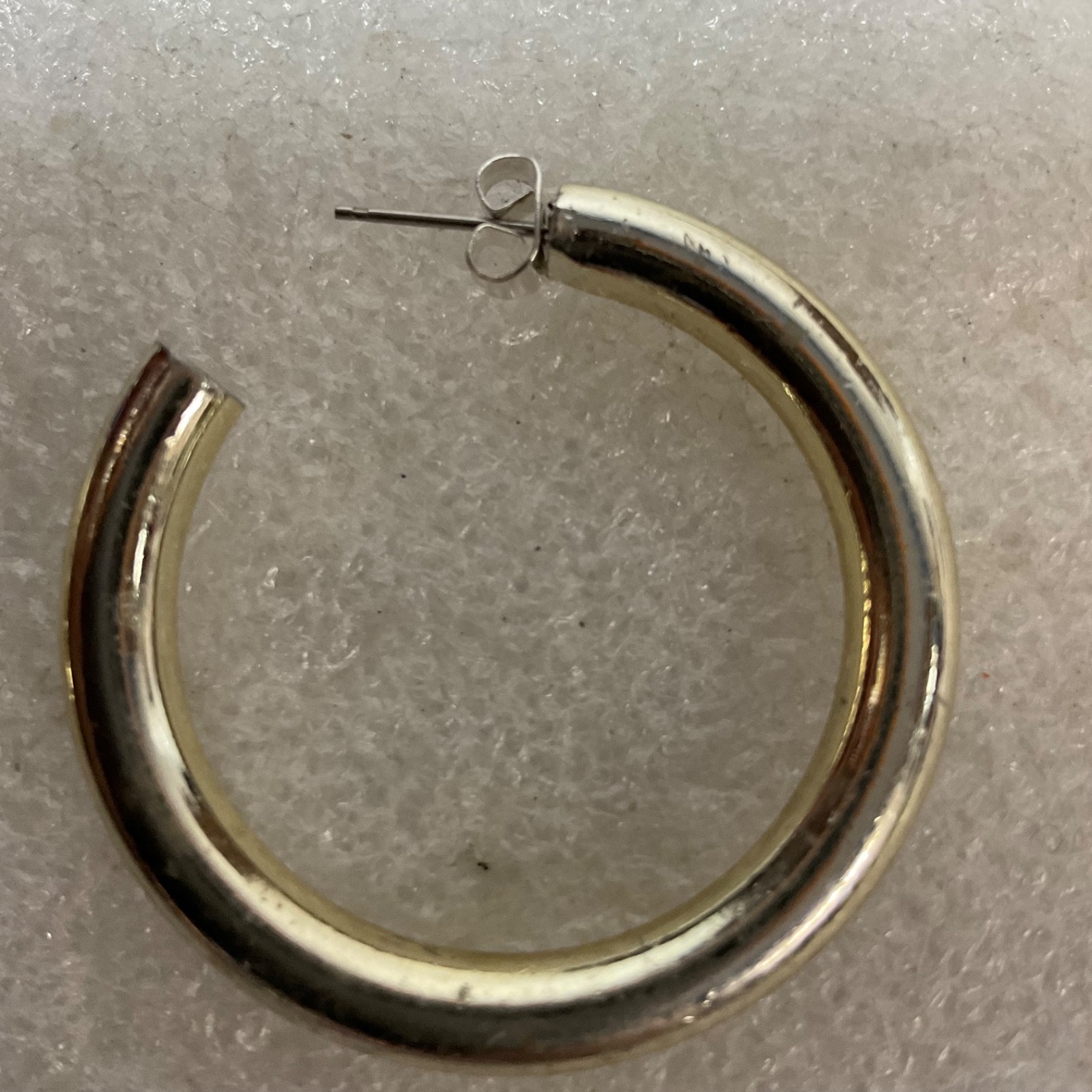 Vintage Gold Tone Hoop Earrings 2in 10.78g Chunky Classic Pierced Jewelry - Image 12