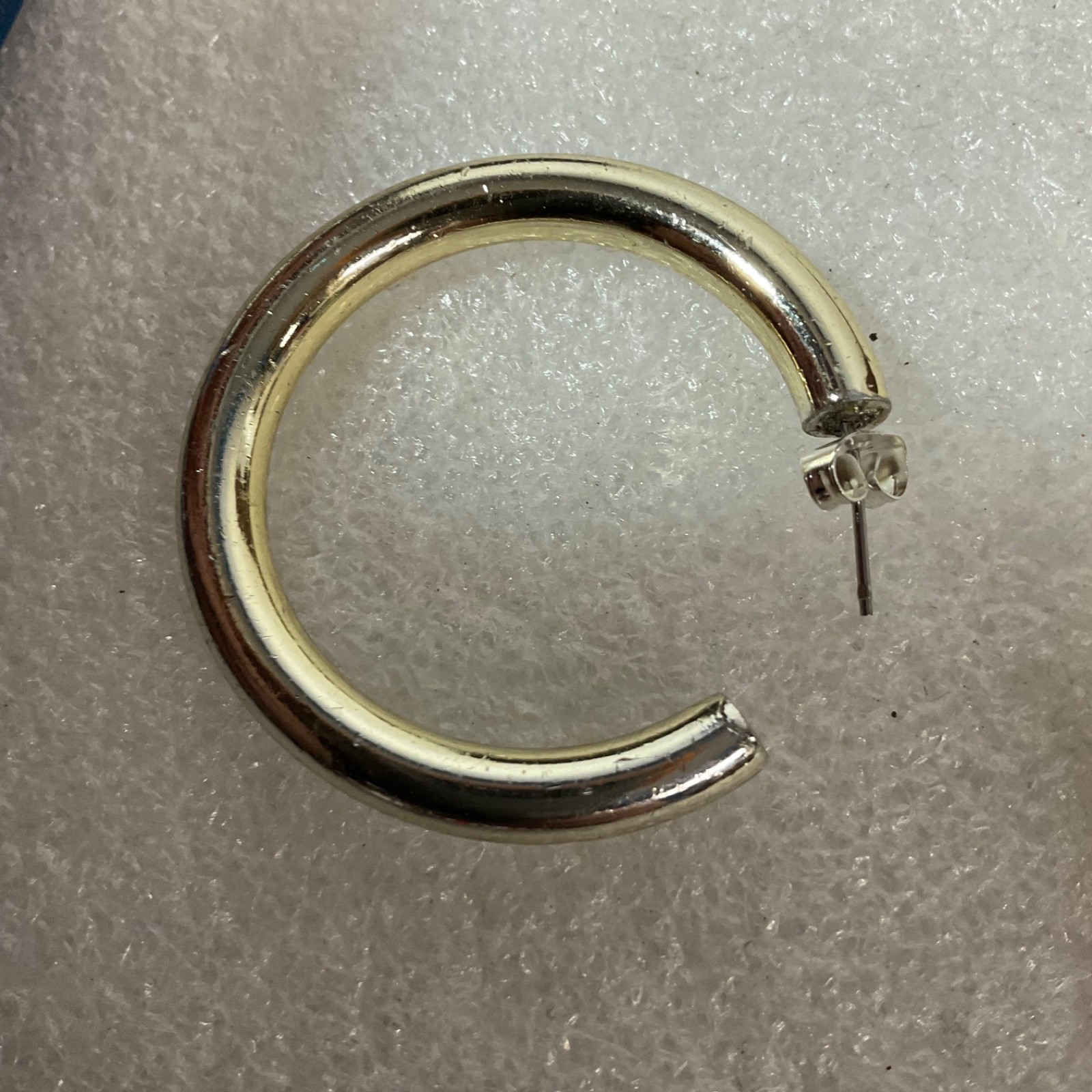 Vintage Gold Tone Hoop Earrings 2in 10.78g Chunky Classic Pierced Jewelry - Image 13