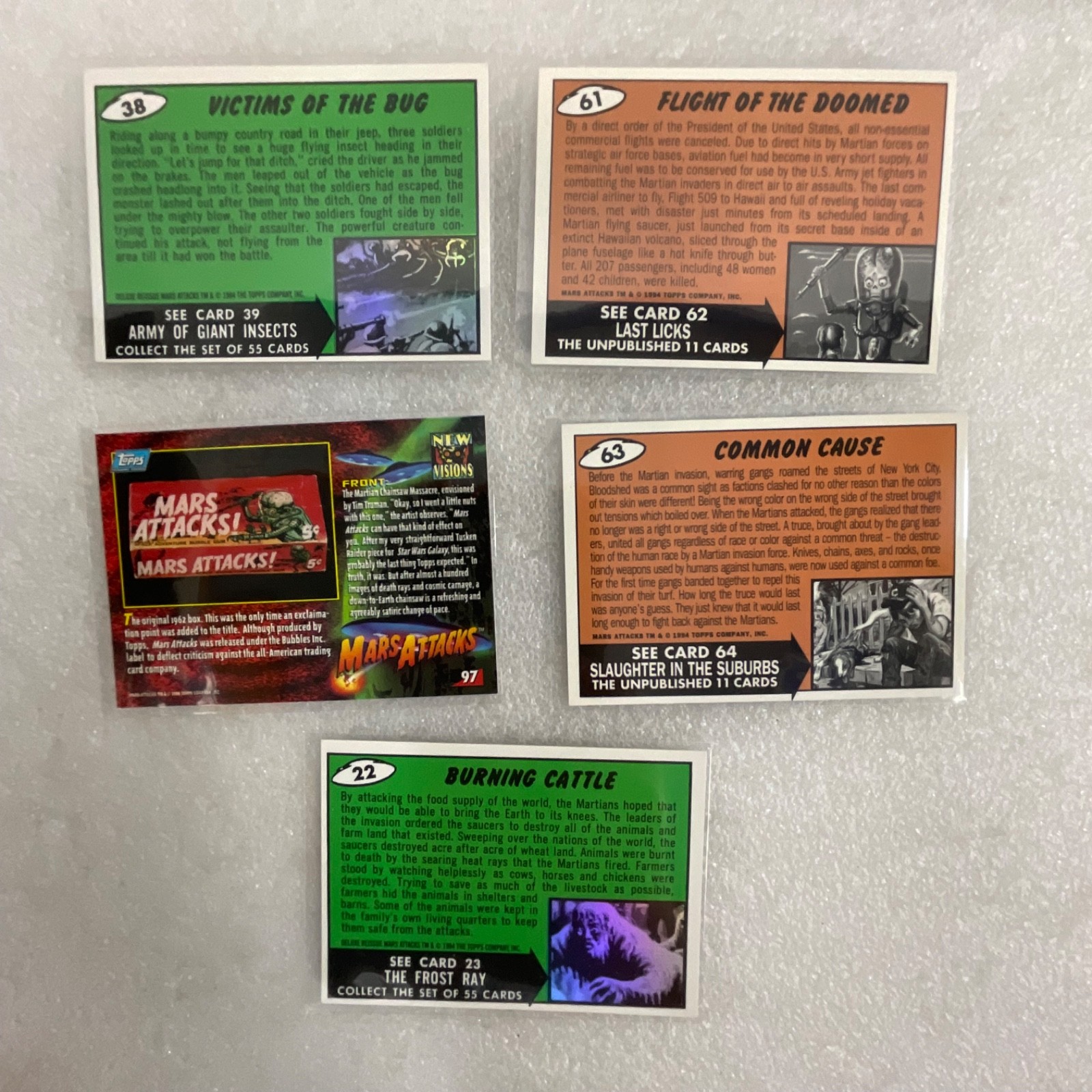 1994 Topps Mars Attacks Archives Trading Cards Lot of 13 - Image 18