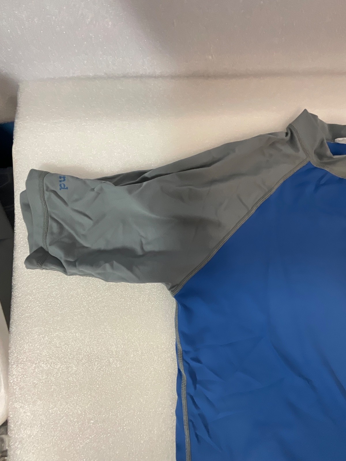 Boss Frog’s Dive & Surf Rash Guard Shirt Large Blue Gray UV Protection Swim Surf - Image 3