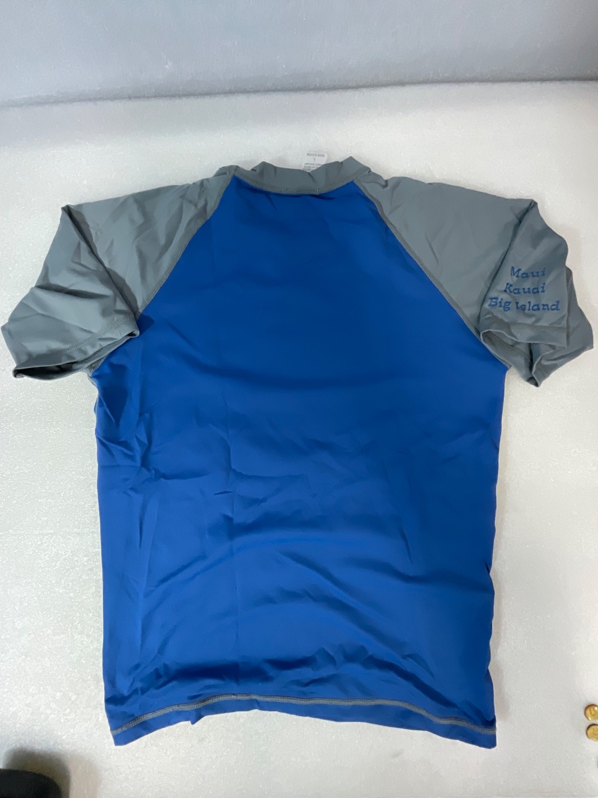 Boss Frog’s Dive & Surf Rash Guard Shirt Large Blue Gray UV Protection Swim Surf - Image 9