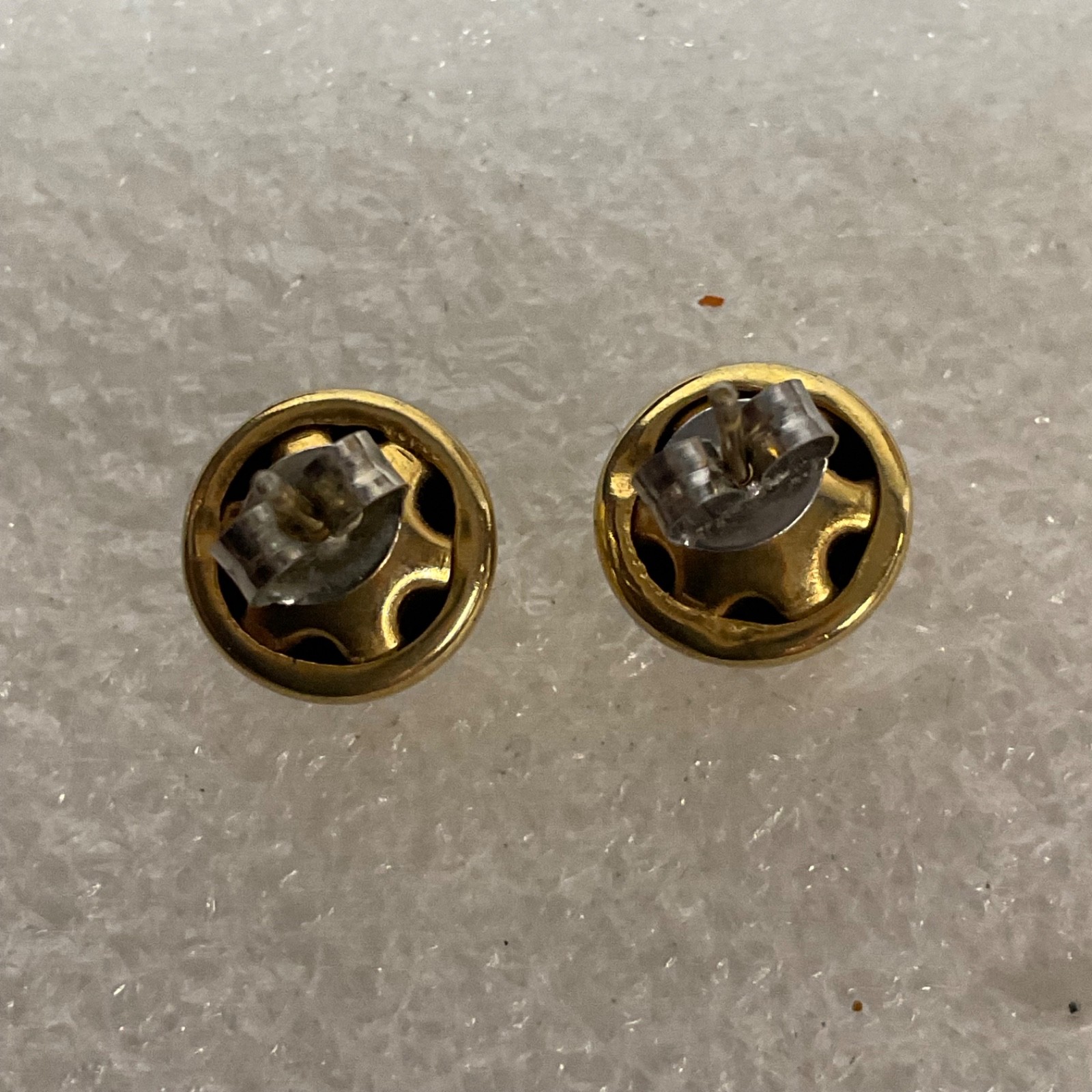 Vintage Gold Tone Dome Stud Earrings 12mm Round Post Classic Ball Style 1.24g - Image 10
