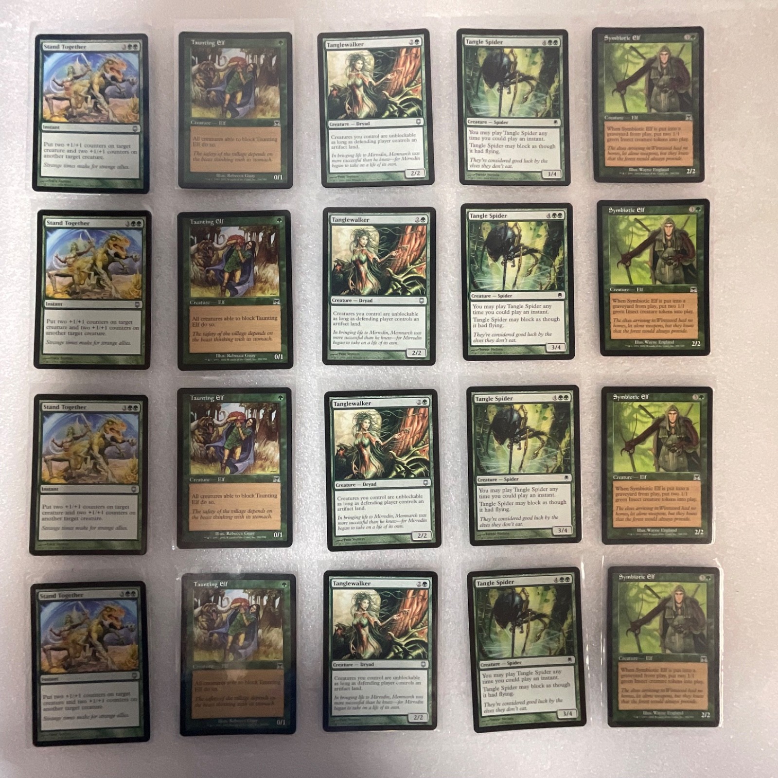MTG 20 Card Green Lot Darksteel/Onslaught Tanglewalker Elf - Image 1