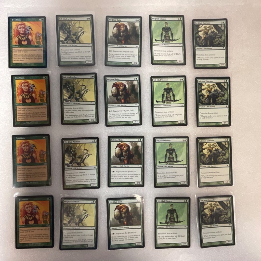 MTG 20 Card Green Lot Mirrodin Mixed Tel-Jilad Symbiosis - Image 1