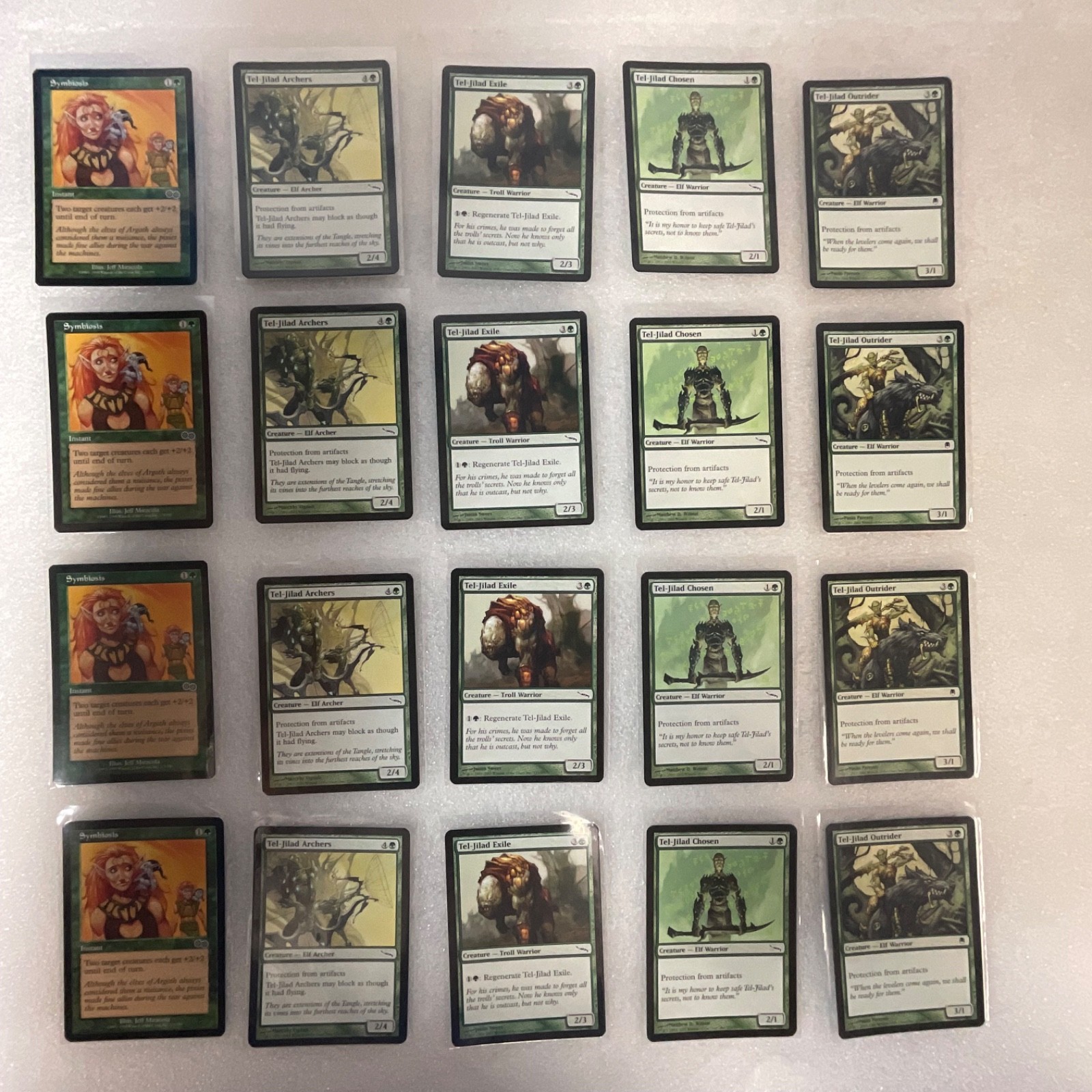 MTG 20 Card Green Lot Mirrodin Mixed Tel-Jilad Symbiosis - Image 1