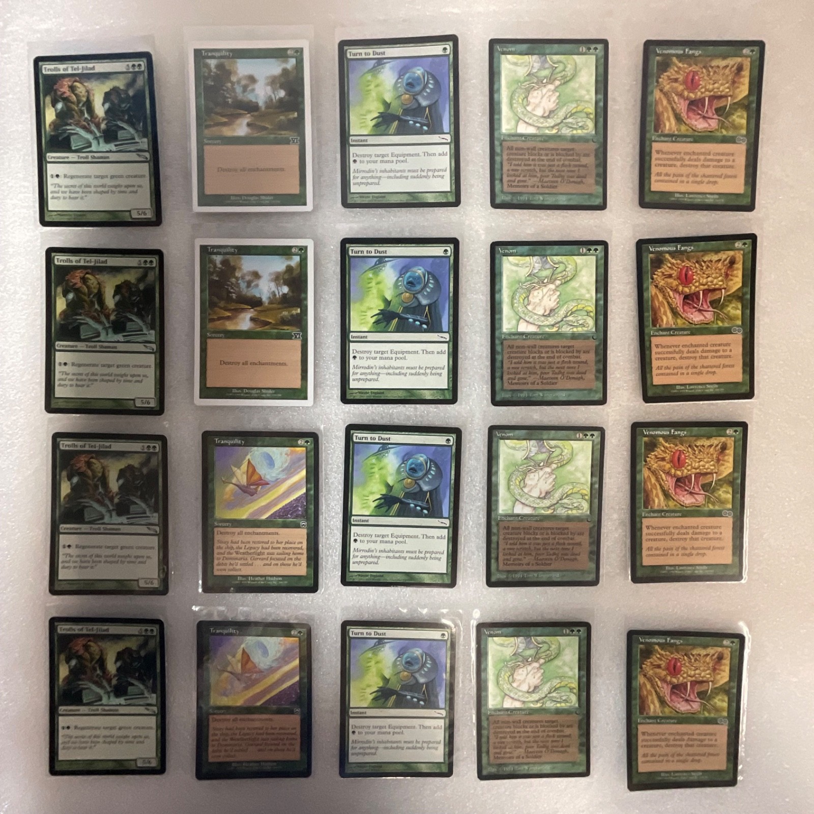 MTG 20 Card Green Lot Trolls of Tel-Jilad Mirrodin Mixed Sets - Image 1