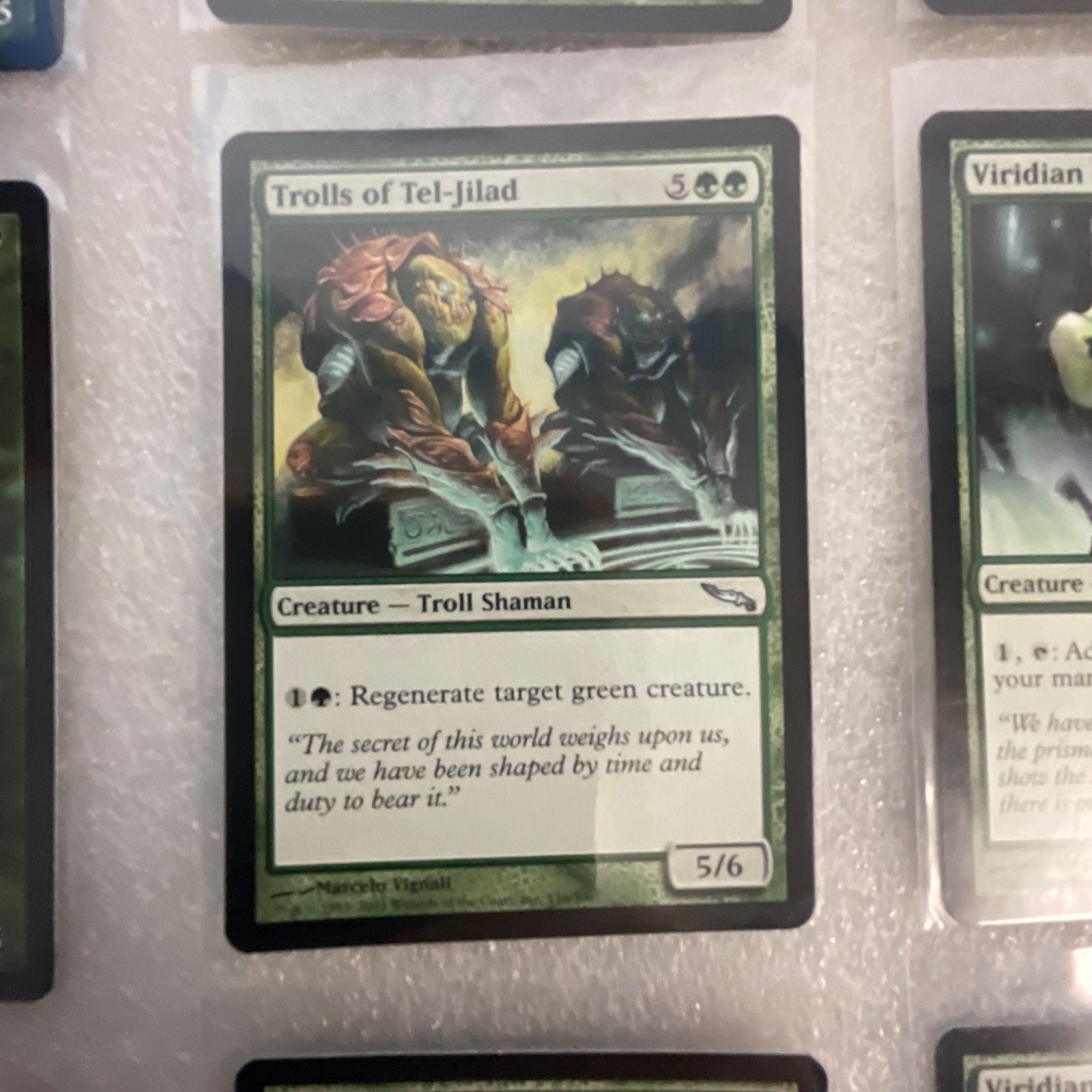 MTG 20 Card Green Lot Mirrodin/Darksteel Wall of Wood & Brackus - Image 9