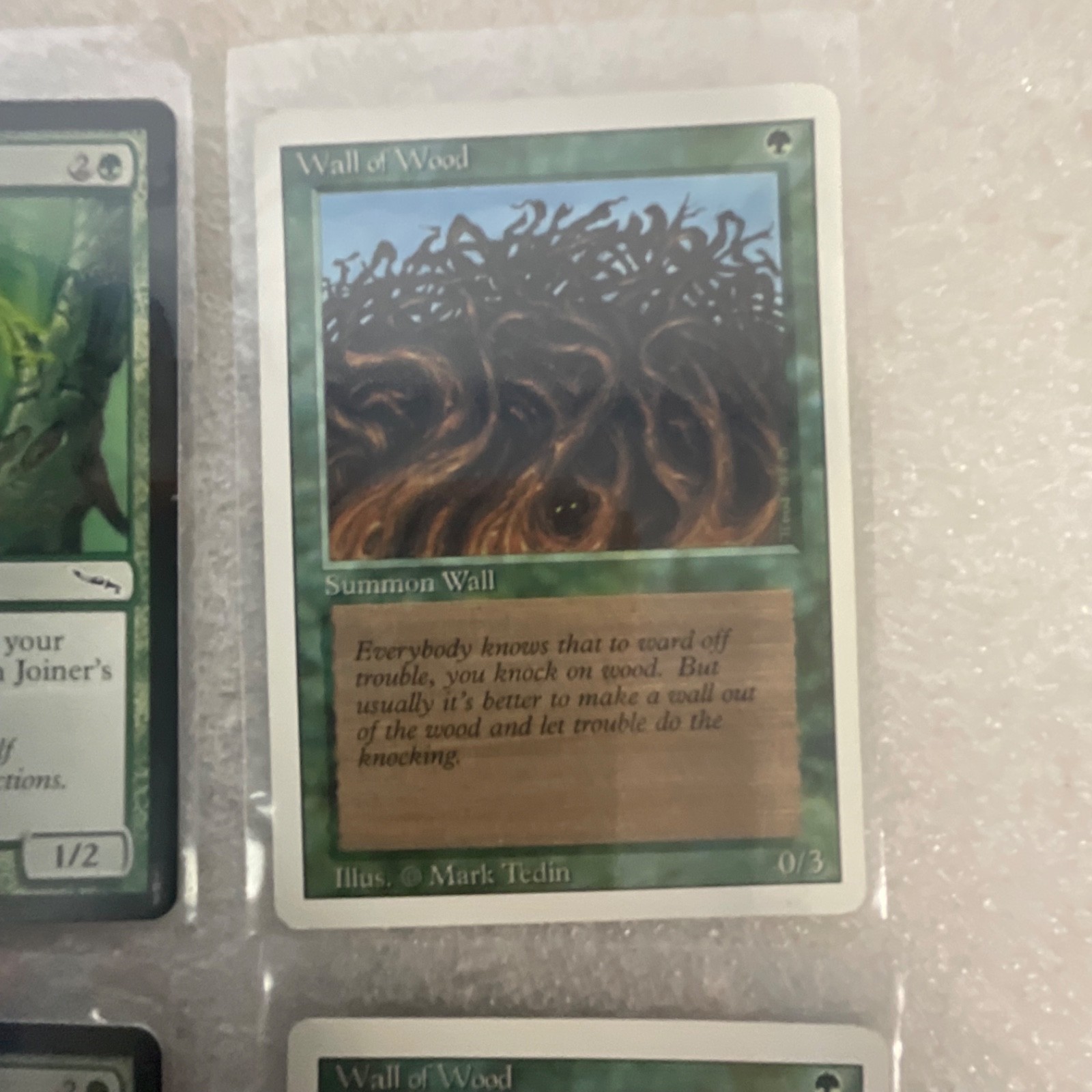 MTG 20 Card Green Lot Mirrodin/Darksteel Wall of Wood & Brackus - Image 19