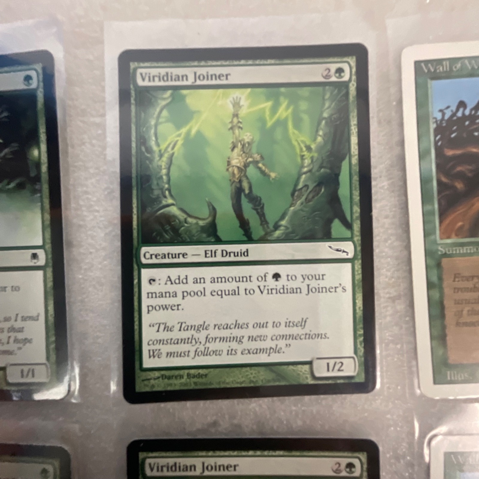MTG 20 Card Green Lot Mirrodin/Darksteel Wall of Wood & Brackus - Image 18