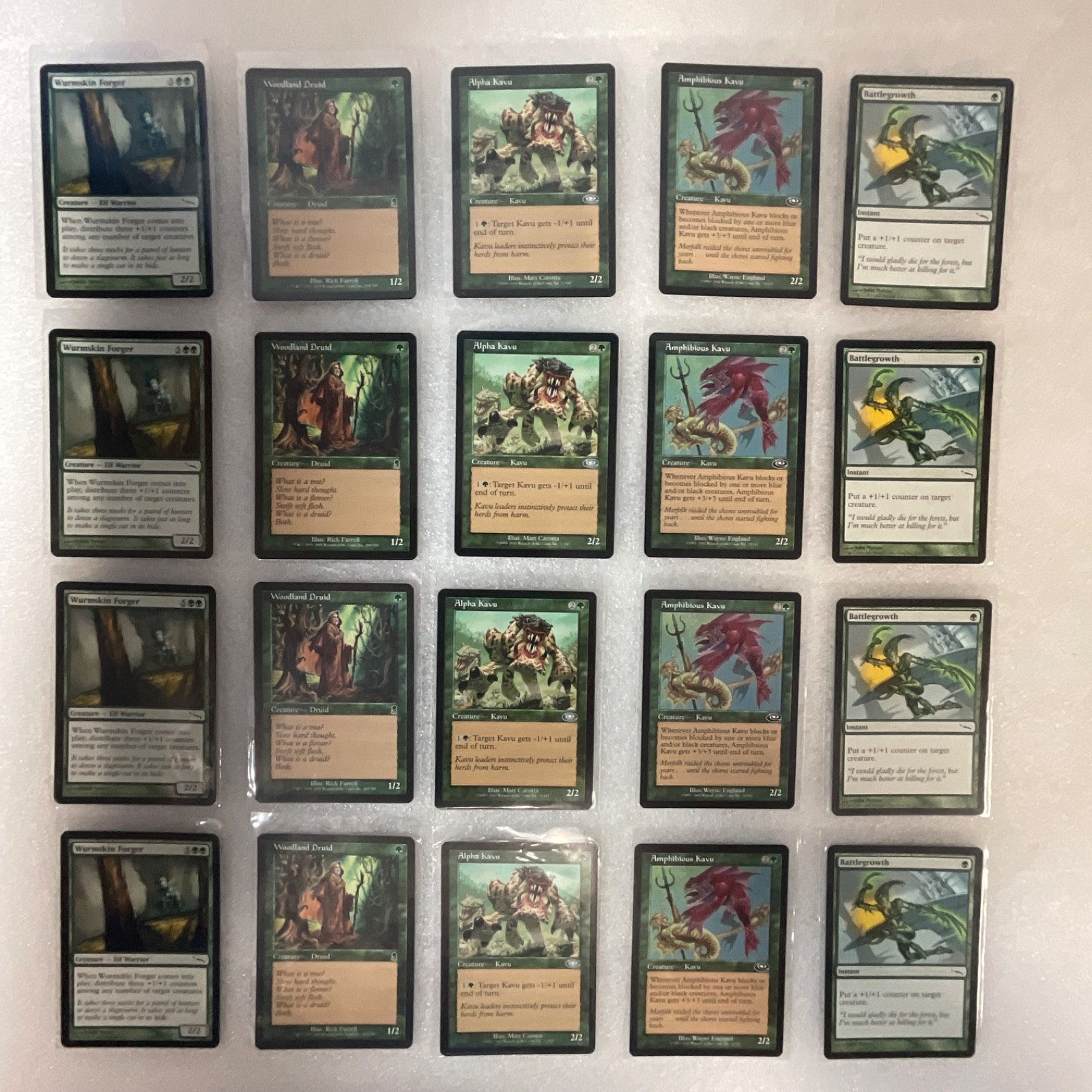 MTG 20 Card Green Lot Planeshift/Mirrodin Alpha Kavu Mixed - Image 1