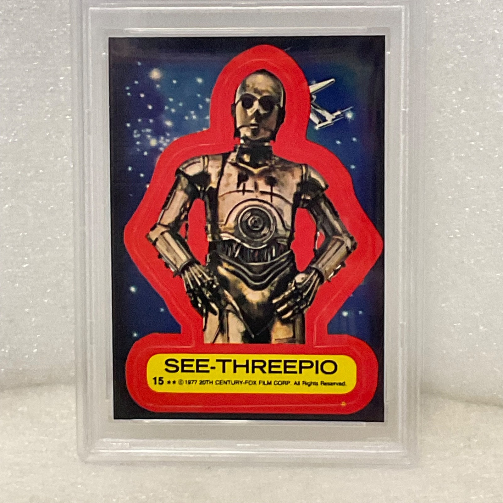 Star Wars 1977 See-Threepio Sticker Card #15 PSA 5 CERT#151033815 - Image 4