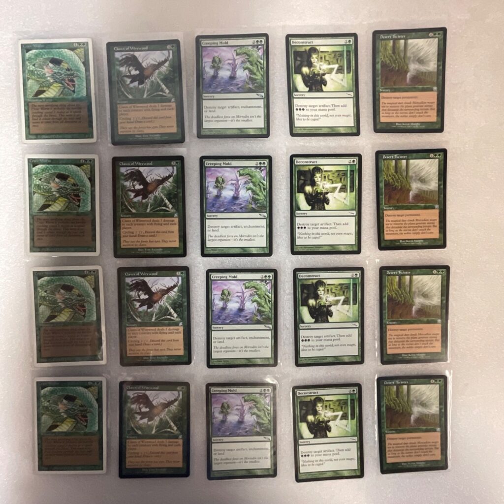 MTG 20 Card Green Lot Mixed 3ED MRD MMQ SCG Craw Wurm Twister - Image 1