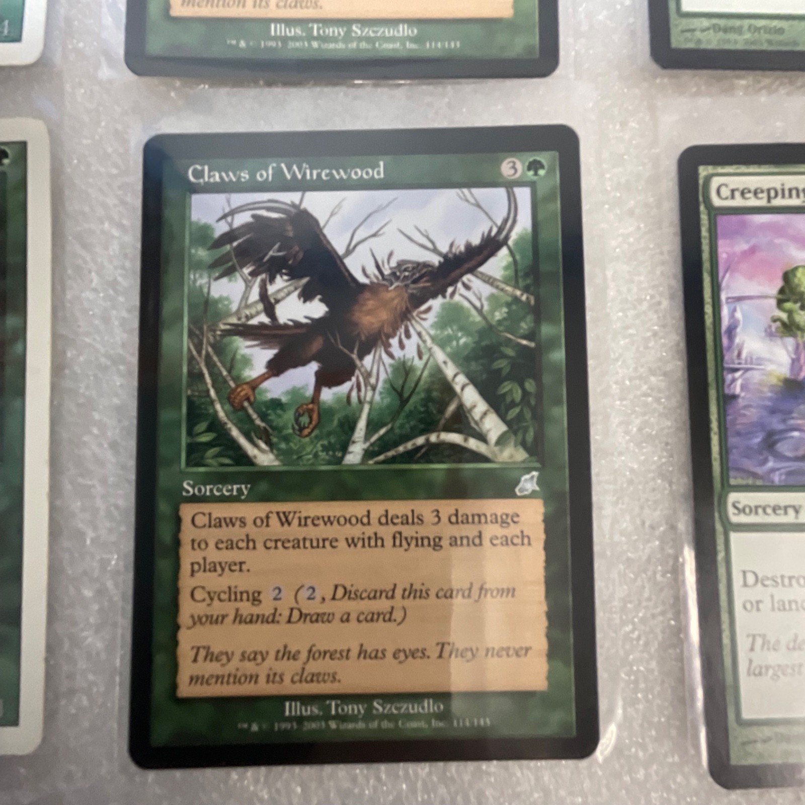 MTG 20 Card Green Lot Mixed 3ED MRD MMQ SCG Craw Wurm Twister - Image 8