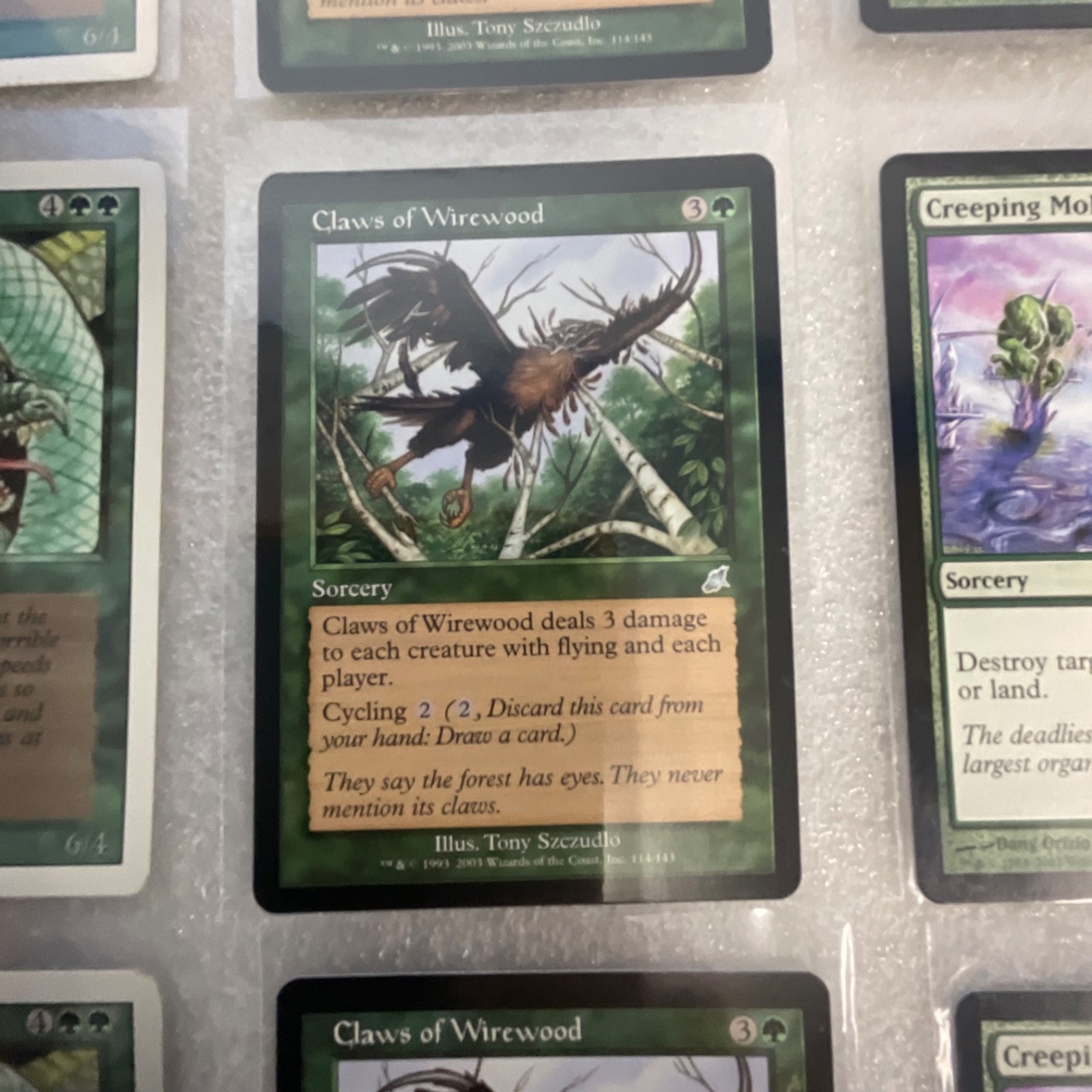 MTG 20 Card Green Lot Mixed 3ED MRD MMQ SCG Craw Wurm Twister - Image 9