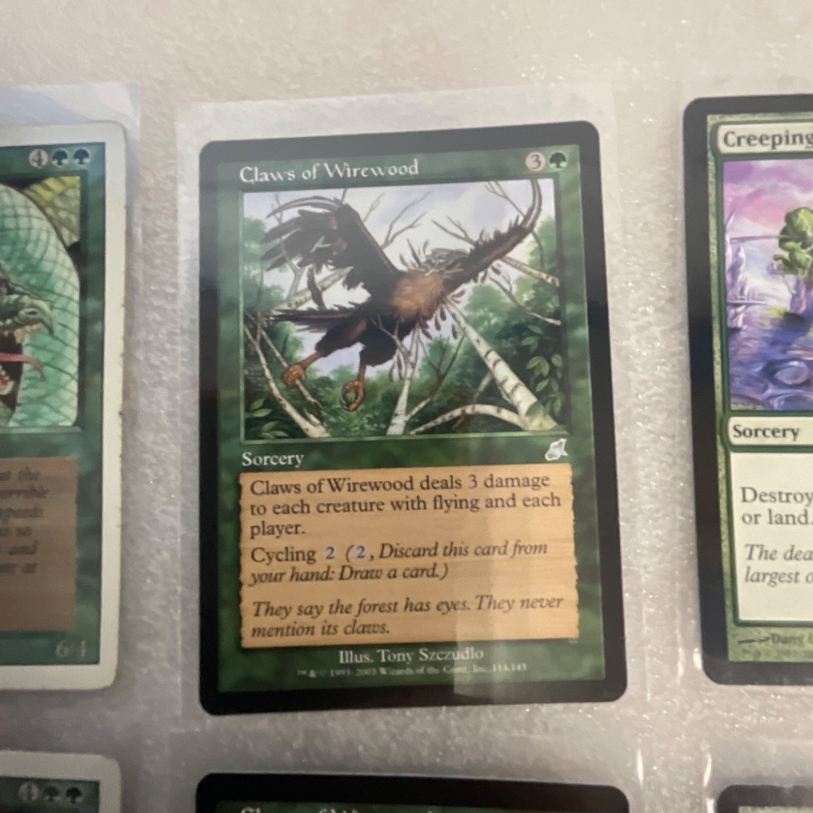 MTG 20 Card Green Lot Mixed 3ED MRD MMQ SCG Craw Wurm Twister - Image 10