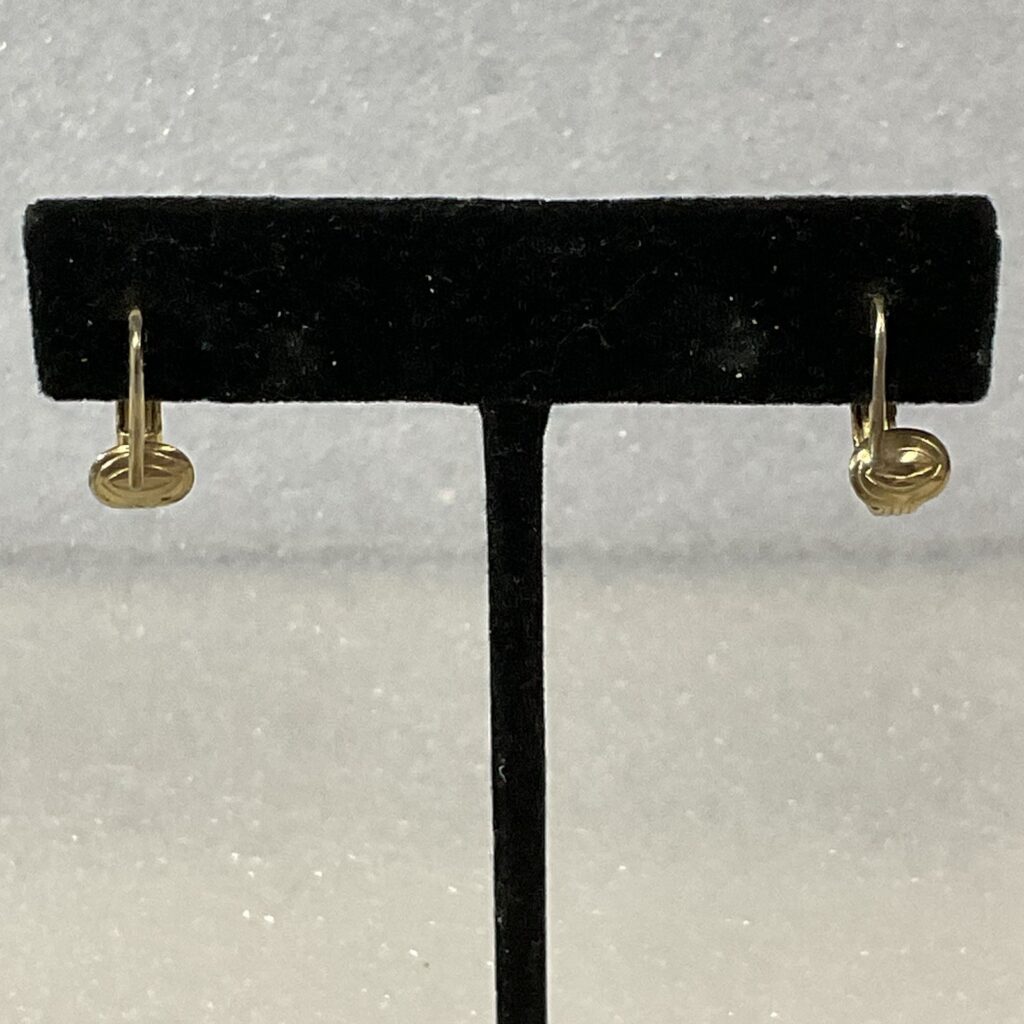 Vintage Sarah Coventry Gold Tone Clip Dangle Earrings Music Note Design - Image 1