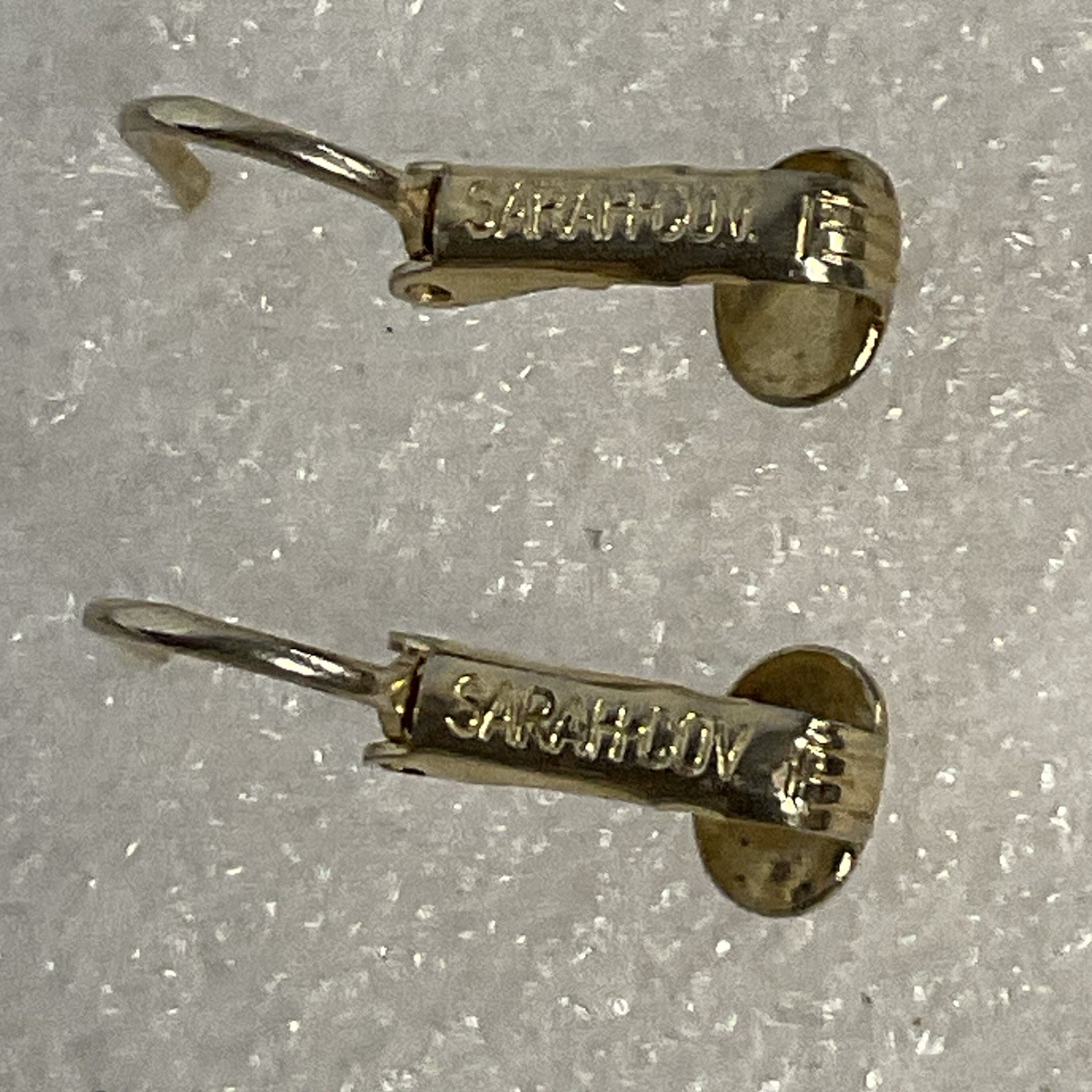 Vintage Sarah Coventry Gold Tone Clip Dangle Earrings Music Note Design - Image 4