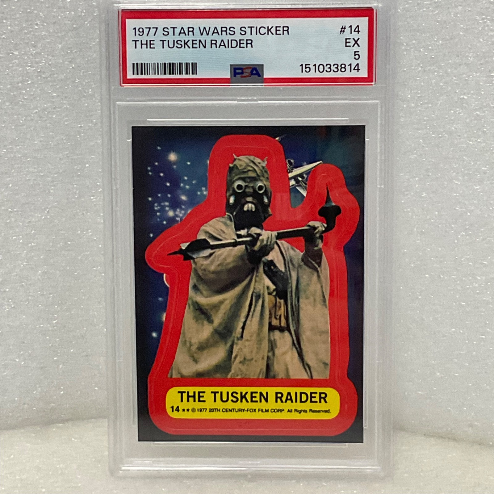 1977 Topps Star Wars The Tusken Raider Sticker Card #14 PSA 5 CERT#151033814 - Image 3