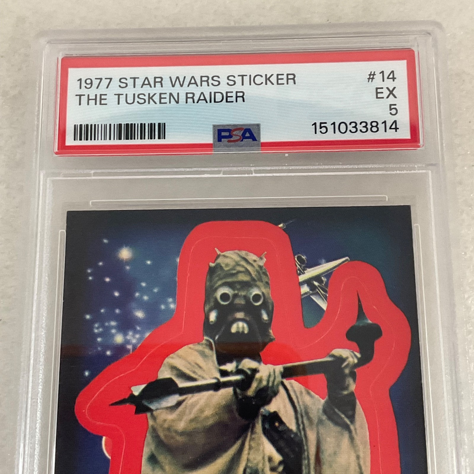 1977 Topps Star Wars The Tusken Raider Sticker Card #14 PSA 5 CERT#151033814 - Image 7