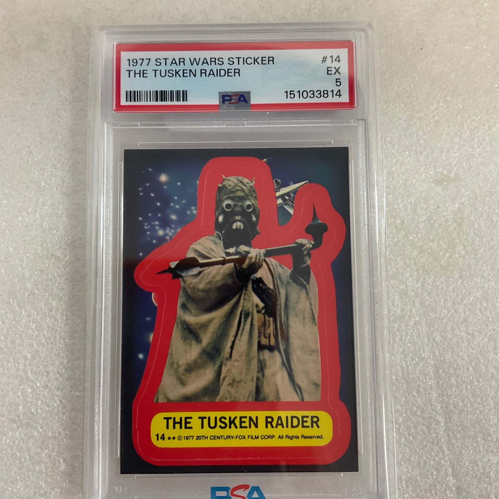 1977 Topps Star Wars The Tusken Raider Sticker Card #14 PSA 5 CERT#151033814 - Image 20