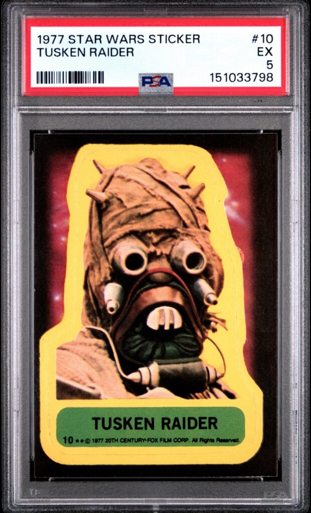 Star Wars 1977 Tusken Raider Sticker Card #10 PSA 5 CERT#151033798 - Image 1