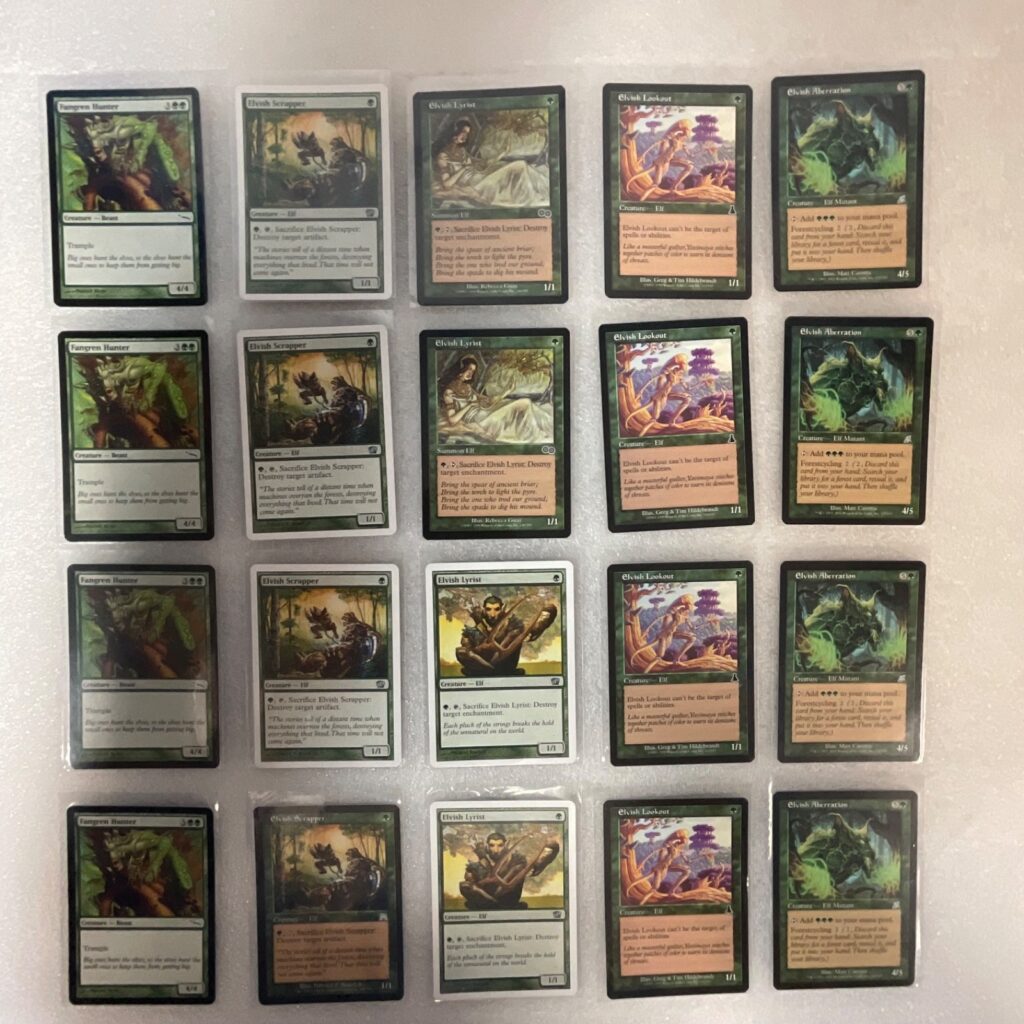 MTG 20 Card Green Lot Mirrodin Onslaught Scourge Mixed Elves - Image 1