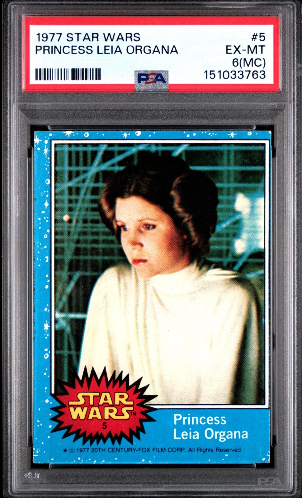 Star Wars 1977 Princess Leia Organa #5 PSA 6 MC CERT#151033763 - Image 1