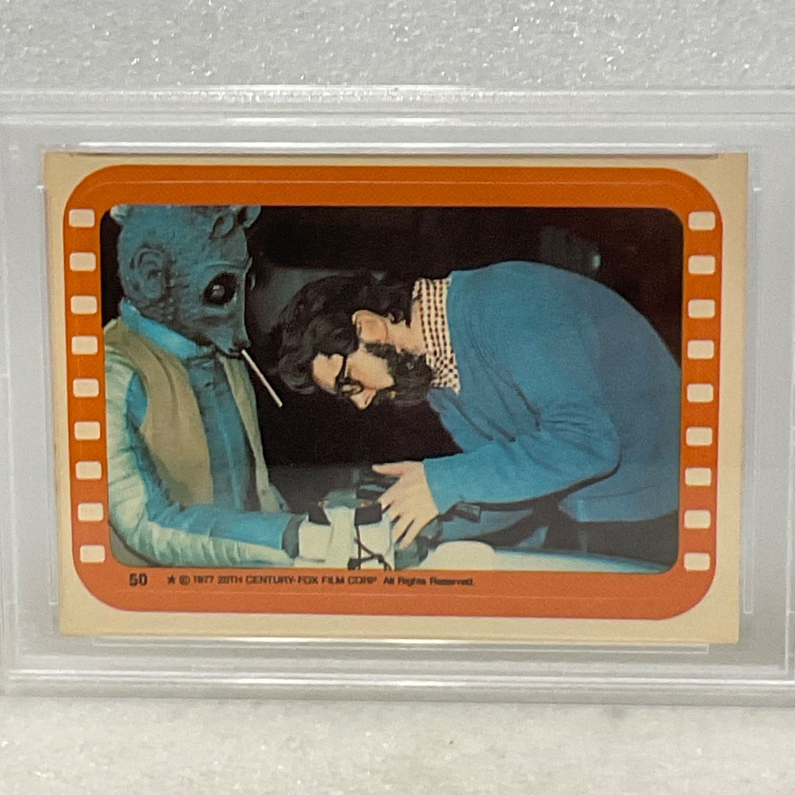 Star Wars 1977 George Lucas & Greedo Sticker Card #50 PSA 5 CERT#151033824 - Image 5