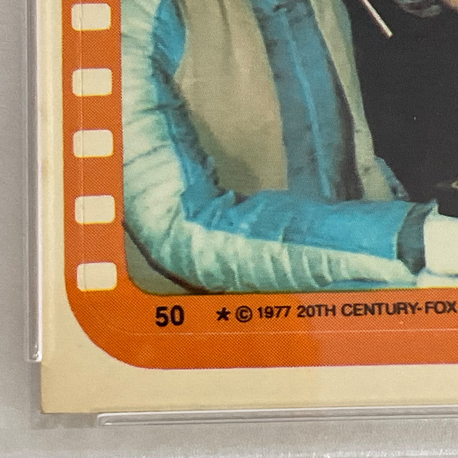 Star Wars 1977 George Lucas & Greedo Sticker Card #50 PSA 5 CERT#151033824 - Image 10