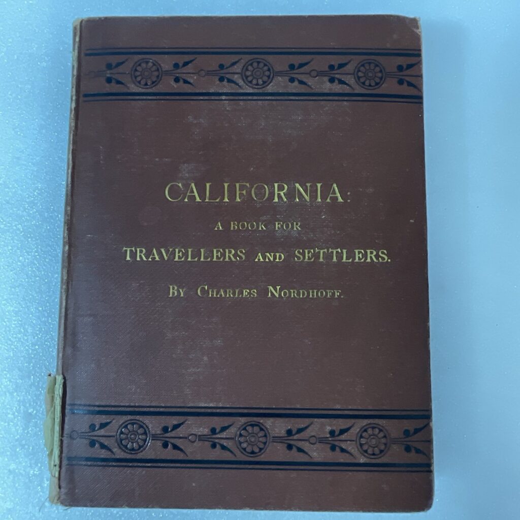 California Travellers & Settlers Book by Charles Nordhoff 1873 Harper - Image 1