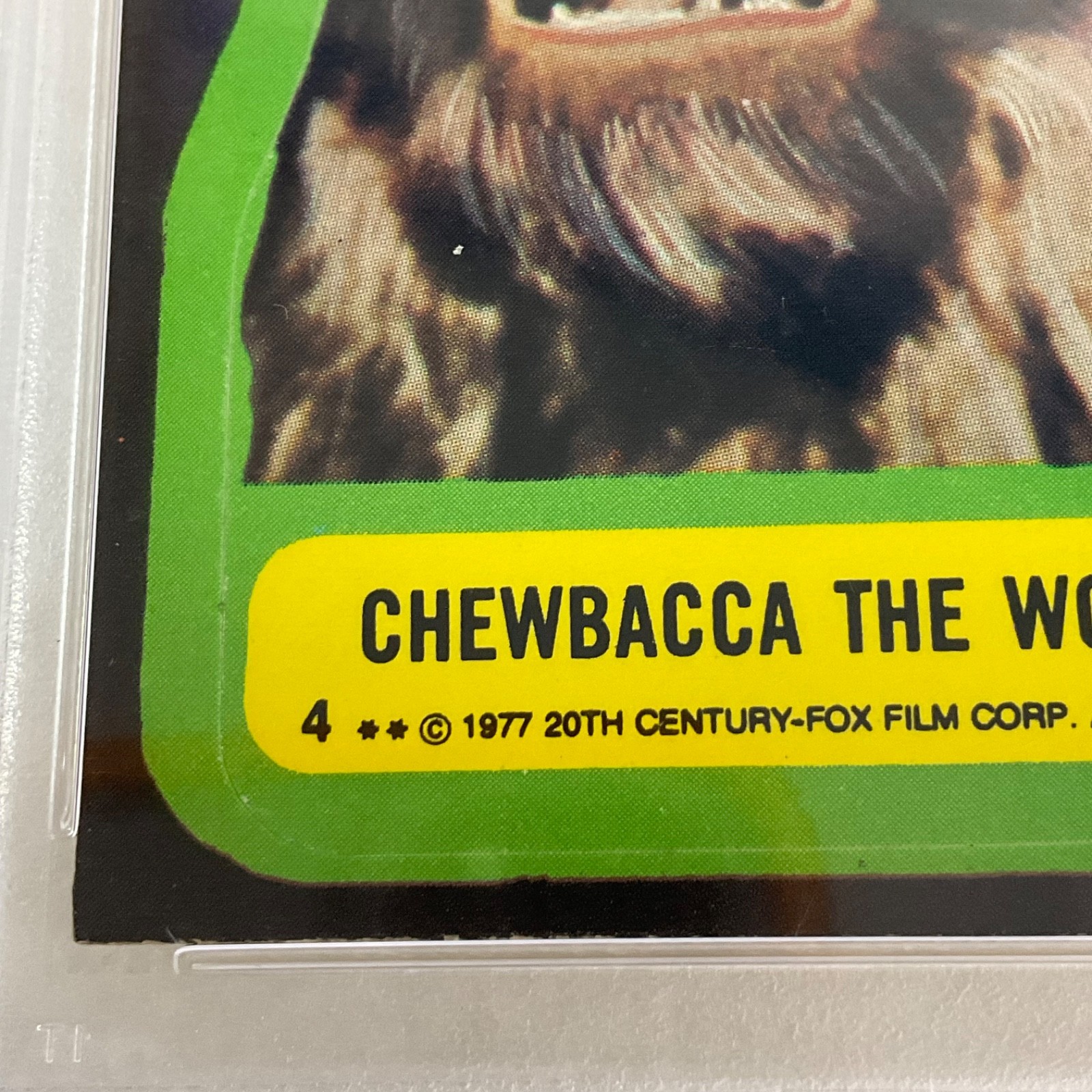 Star Wars 1977 Chewbacca The Wookiee Sticker Card #4 PSA 5.5 CERT#151033786 - Image 11