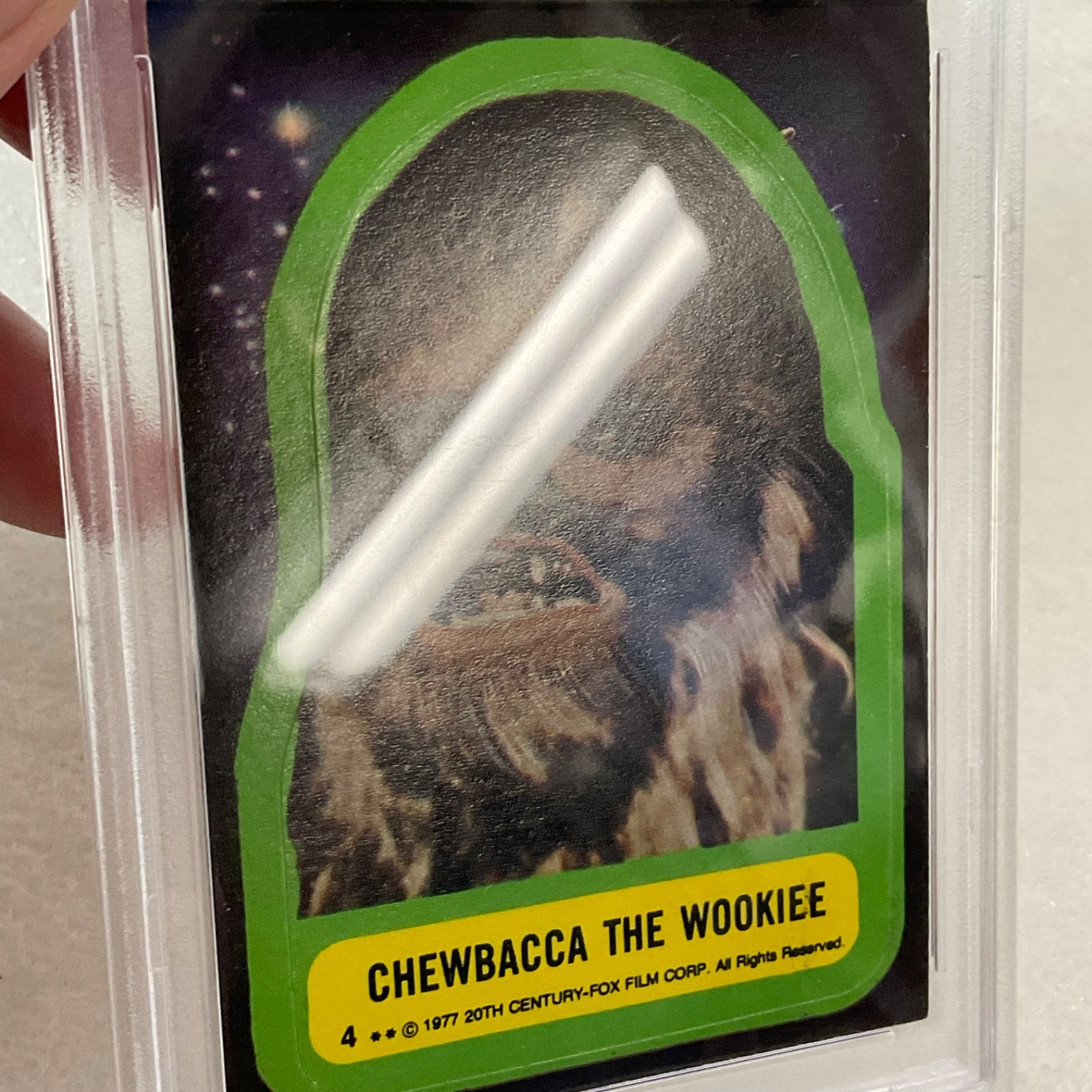 Star Wars 1977 Chewbacca The Wookiee Sticker Card #4 PSA 5.5 CERT#151033786 - Image 12