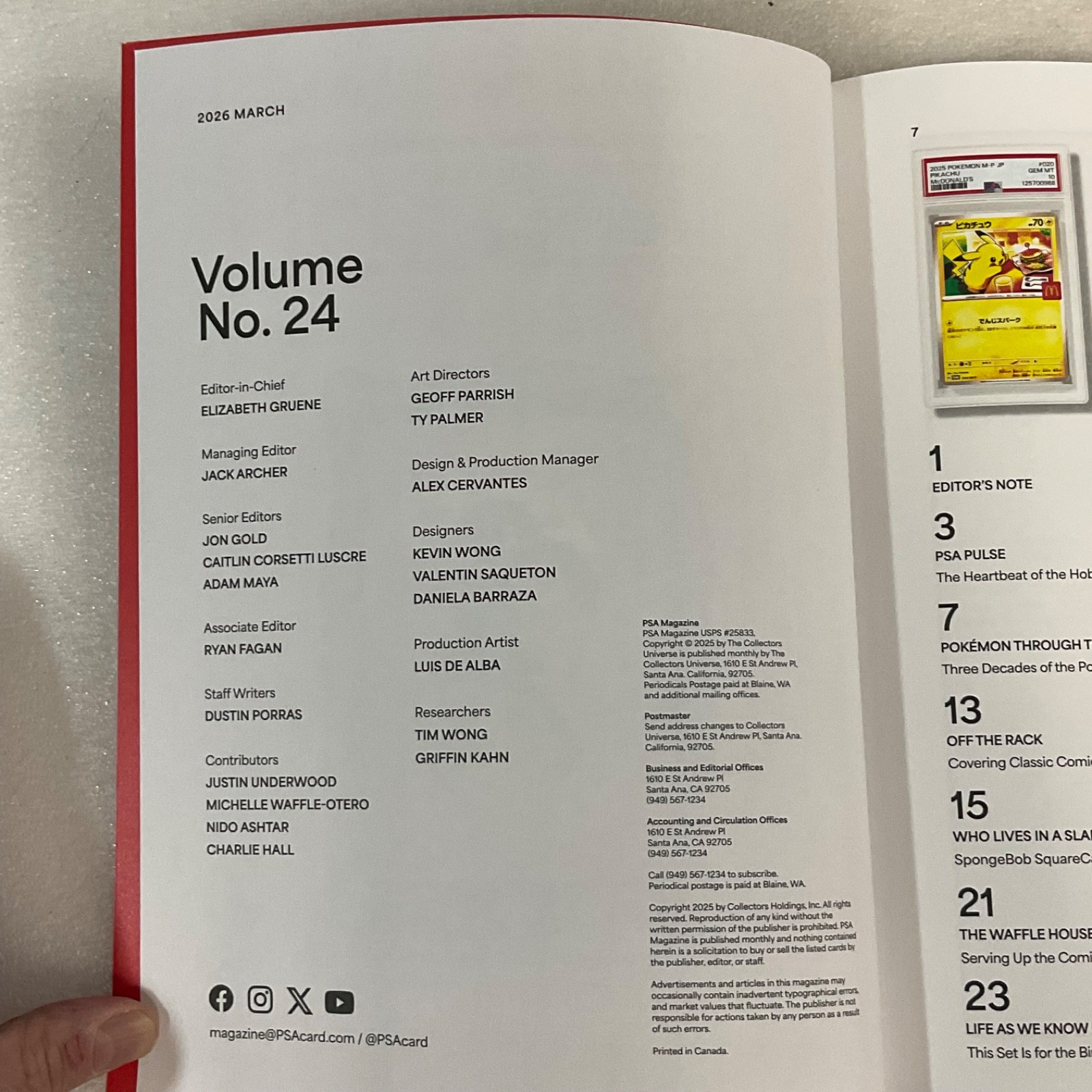 PSA Magazine March 2026 Vol 24 SpongeBob Coral Variant Cover - Image 7