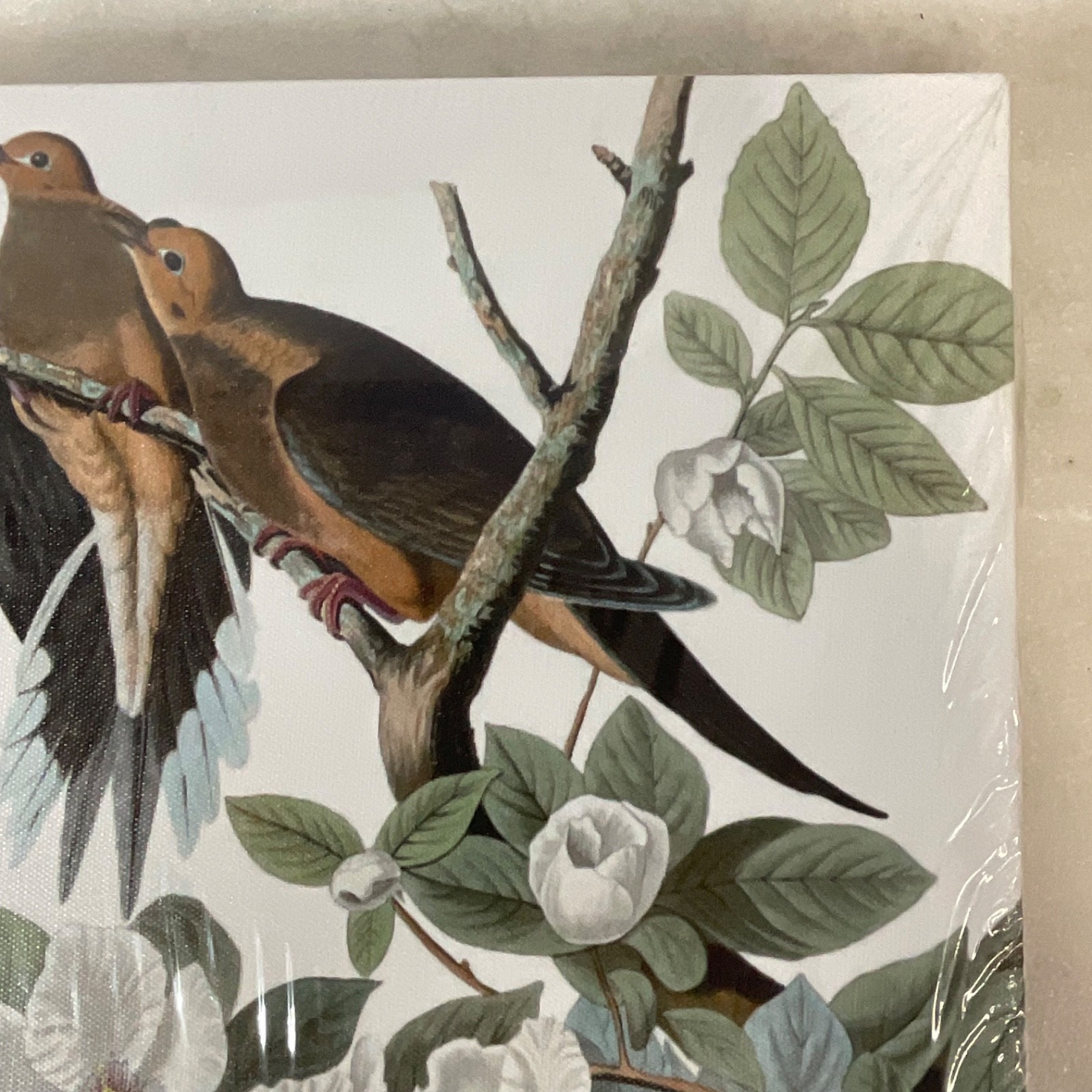 MDF Gallery Wrap Bird Floral Wall Art 12in x 18in x 1.5in Sealed - Image 3