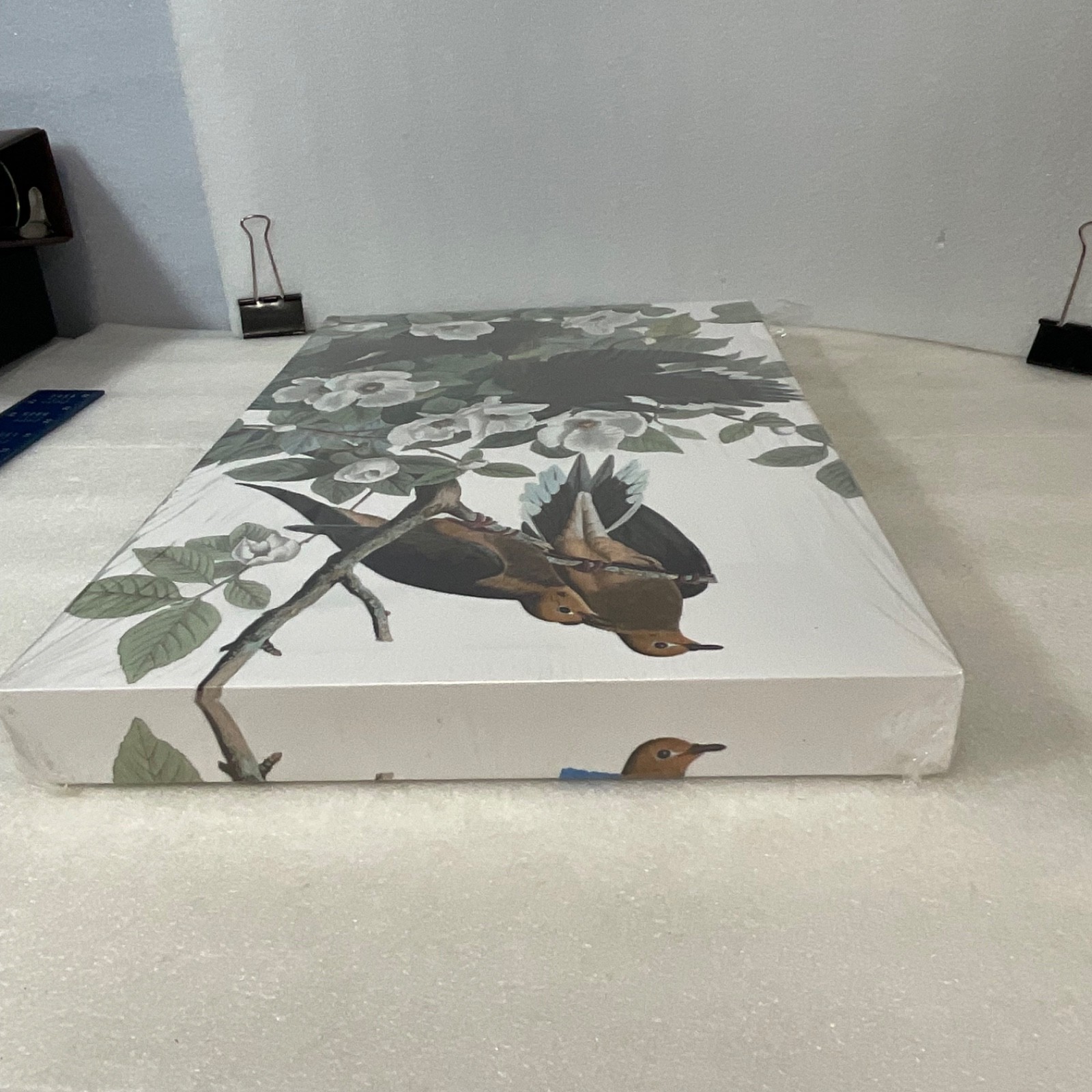 MDF Gallery Wrap Bird Floral Wall Art 12in x 18in x 1.5in Sealed - Image 16