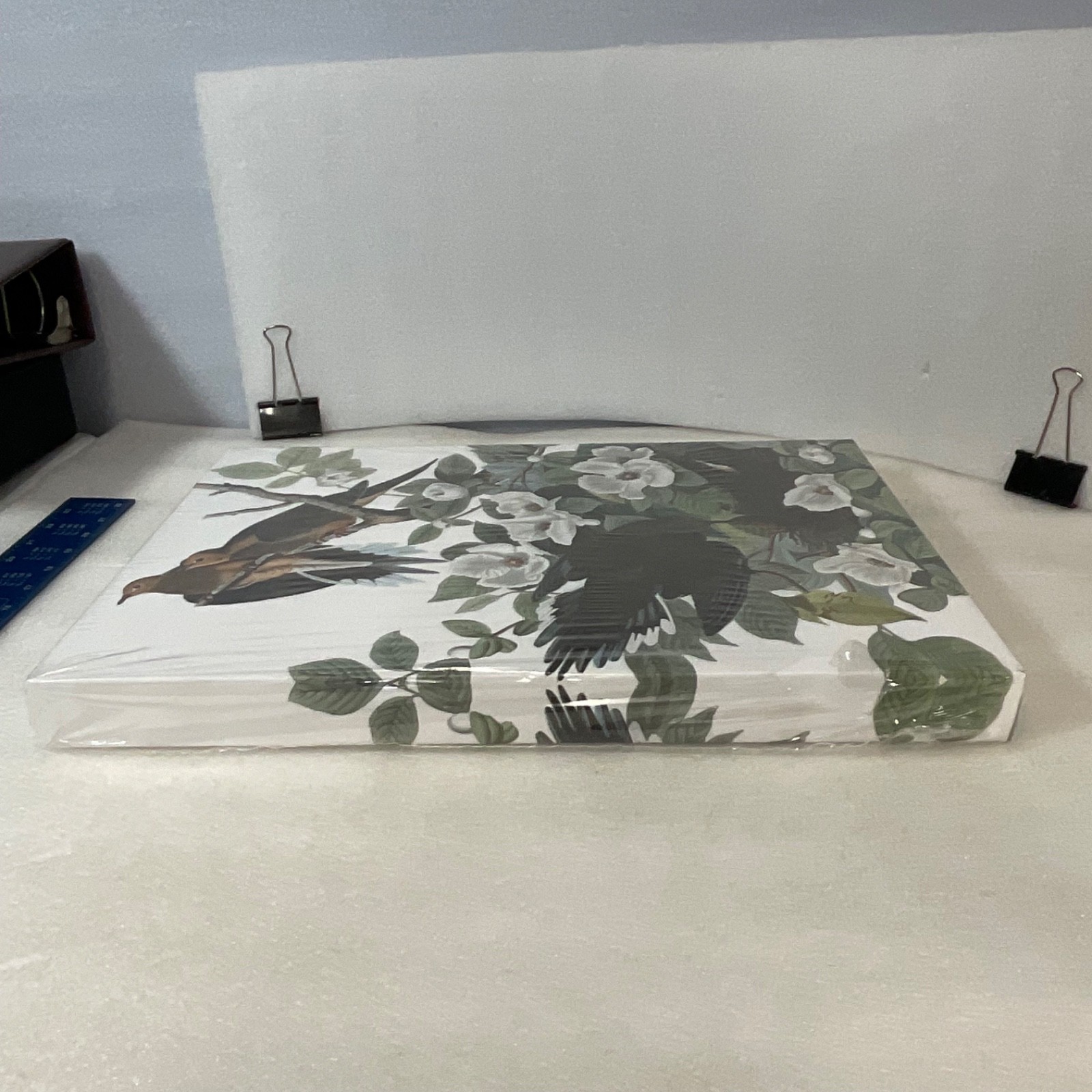 MDF Gallery Wrap Bird Floral Wall Art 12in x 18in x 1.5in Sealed - Image 17