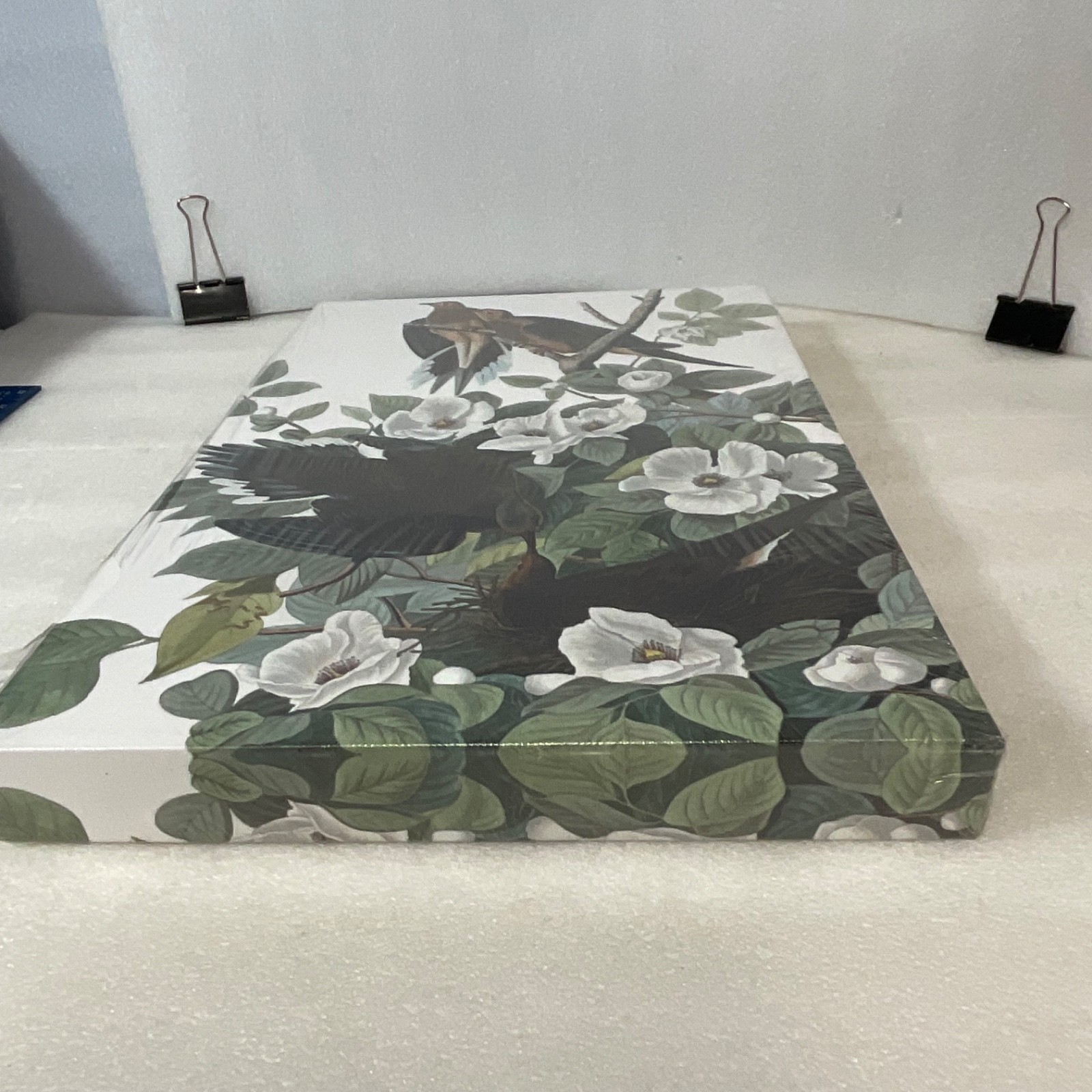 MDF Gallery Wrap Bird Floral Wall Art 12in x 18in x 1.5in Sealed - Image 18