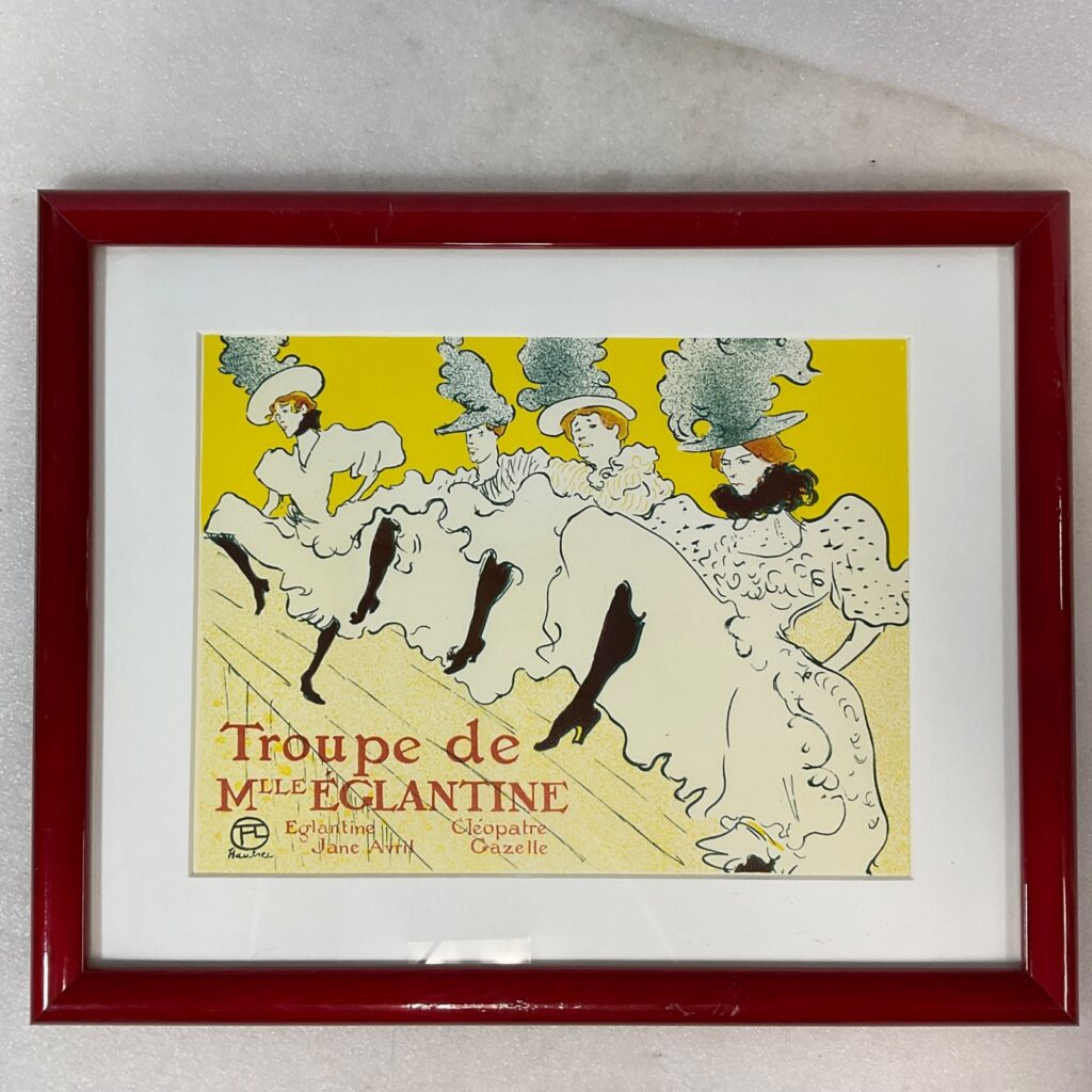 Toulouse-Lautrec Troupe de Mlle Eglantine Framed Print 15.5x12.5in - Image 1