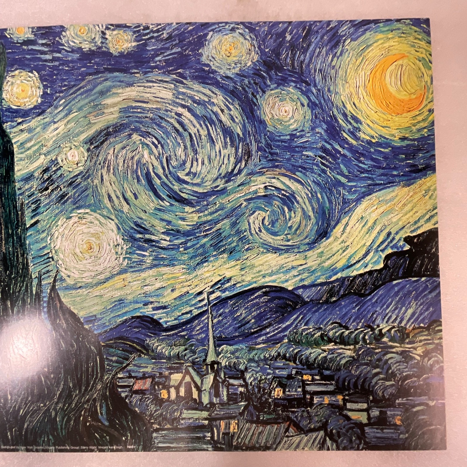2008 ArtBeats Van Gogh Starry Night Poster 19x16in Thick Stock - Image 3