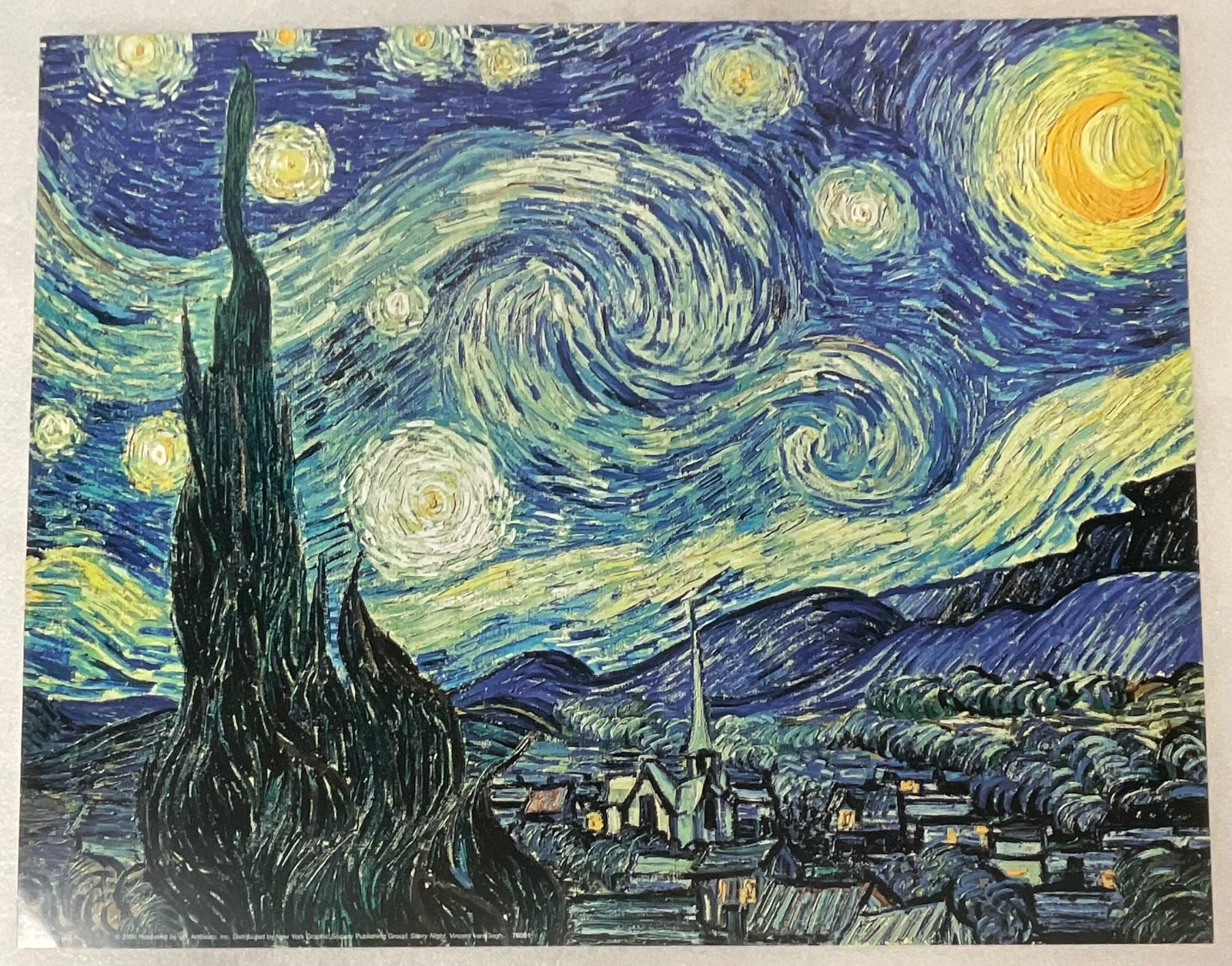 2008 ArtBeats Van Gogh Starry Night Poster 19x16in Thick Stock - Image 1