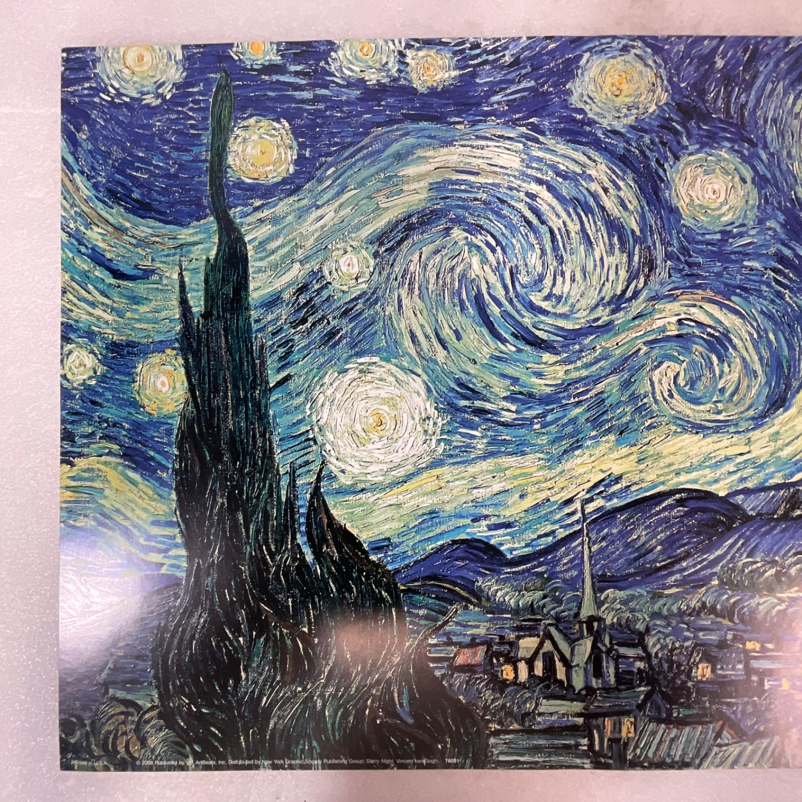 2008 ArtBeats Van Gogh Starry Night Poster 19x16in Thick Stock - Image 2