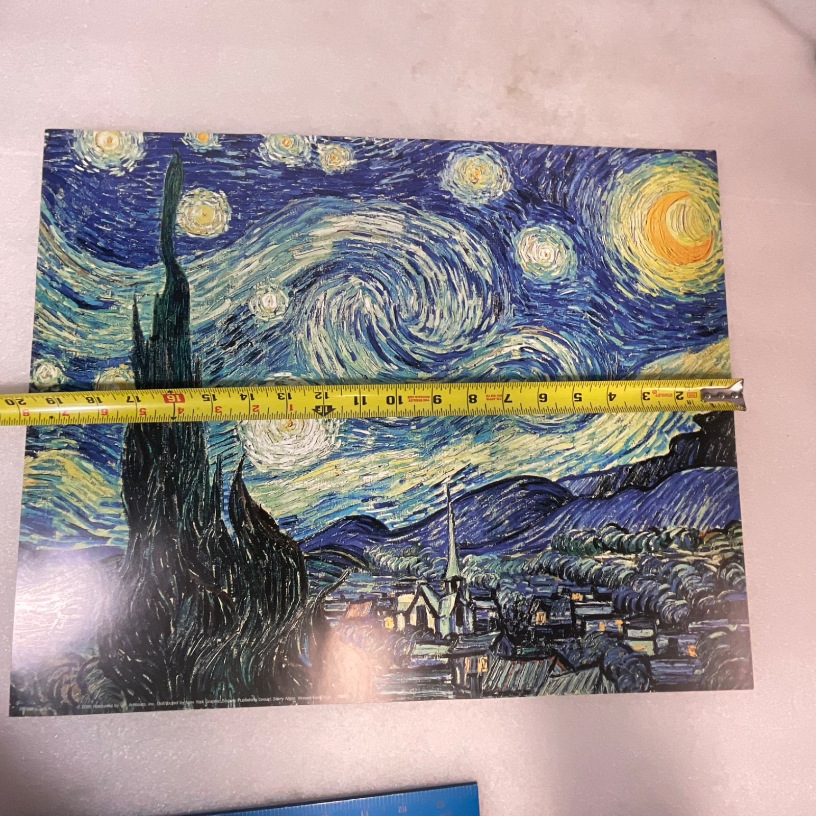 2008 ArtBeats Van Gogh Starry Night Poster 19x16in Thick Stock - Image 12