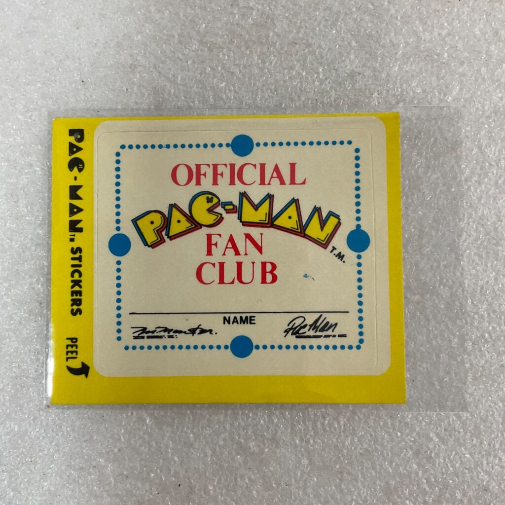 1980 Fleer Pac-Man Sticker No. 3 Official Fan Club Bally Midway - Image 1